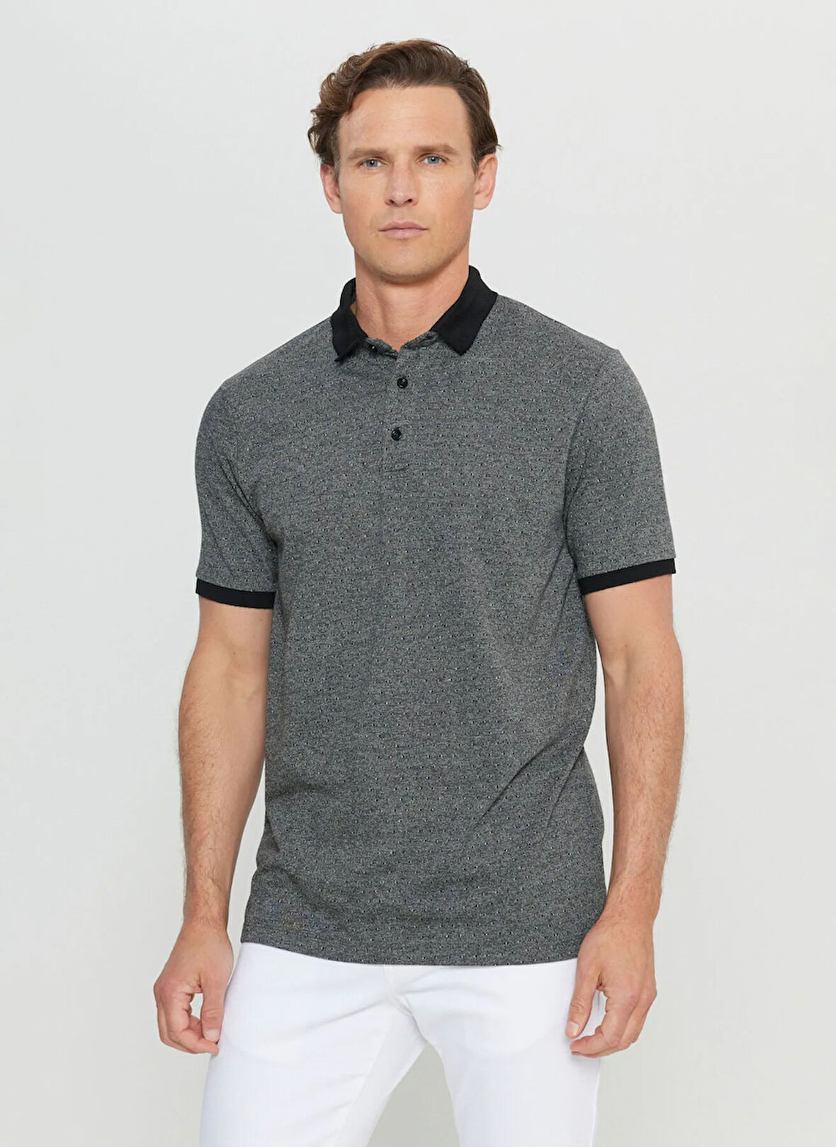 Altınyıldız Classics Polo Yaka Siyah Erkek T-Shirt ACE091252024_SYH
