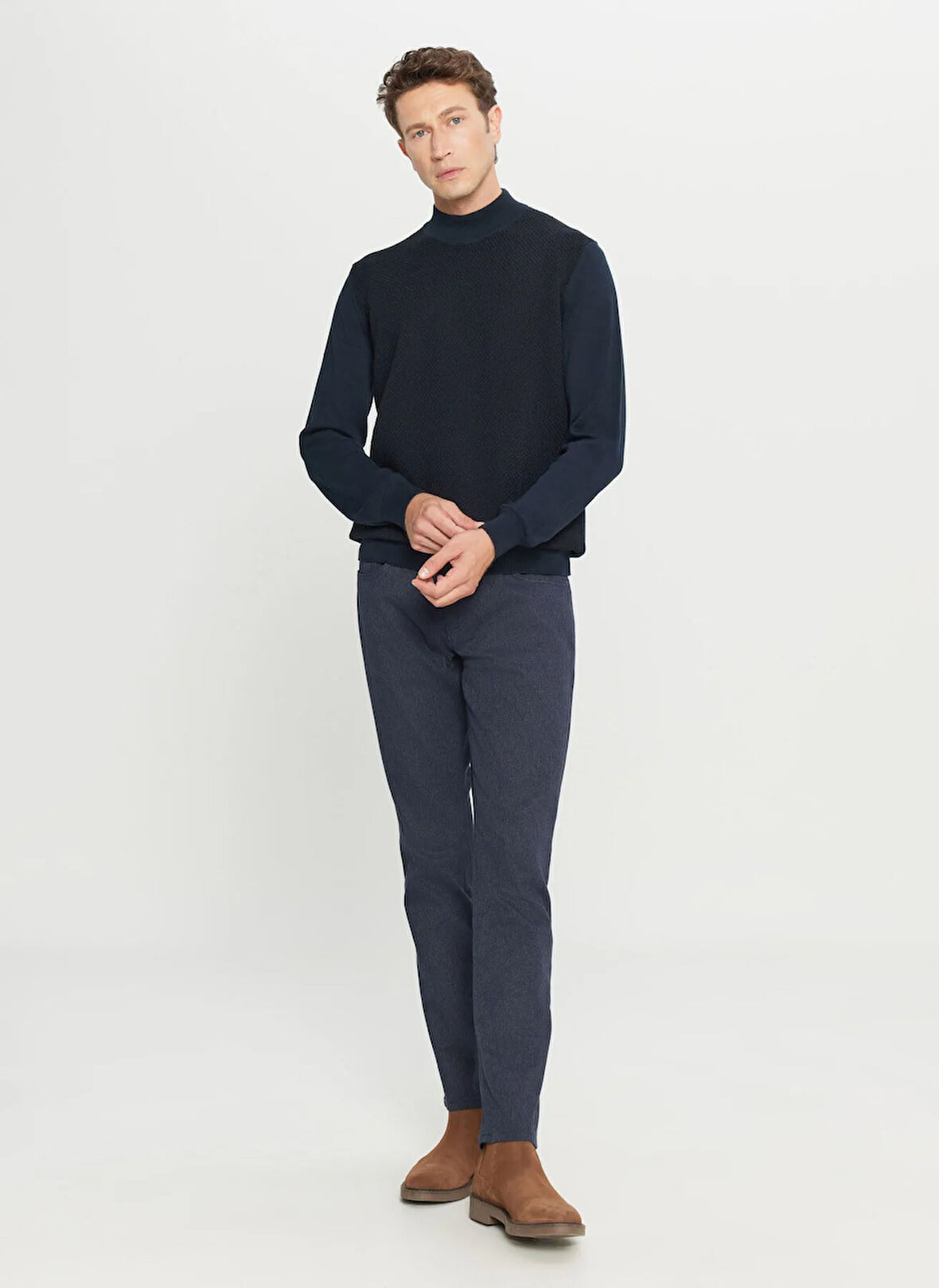 Altınyıldız Classics Normal Bel Normal Paça Slim Fit Lacivert Erkek Pantolon ACE001261455_LAC