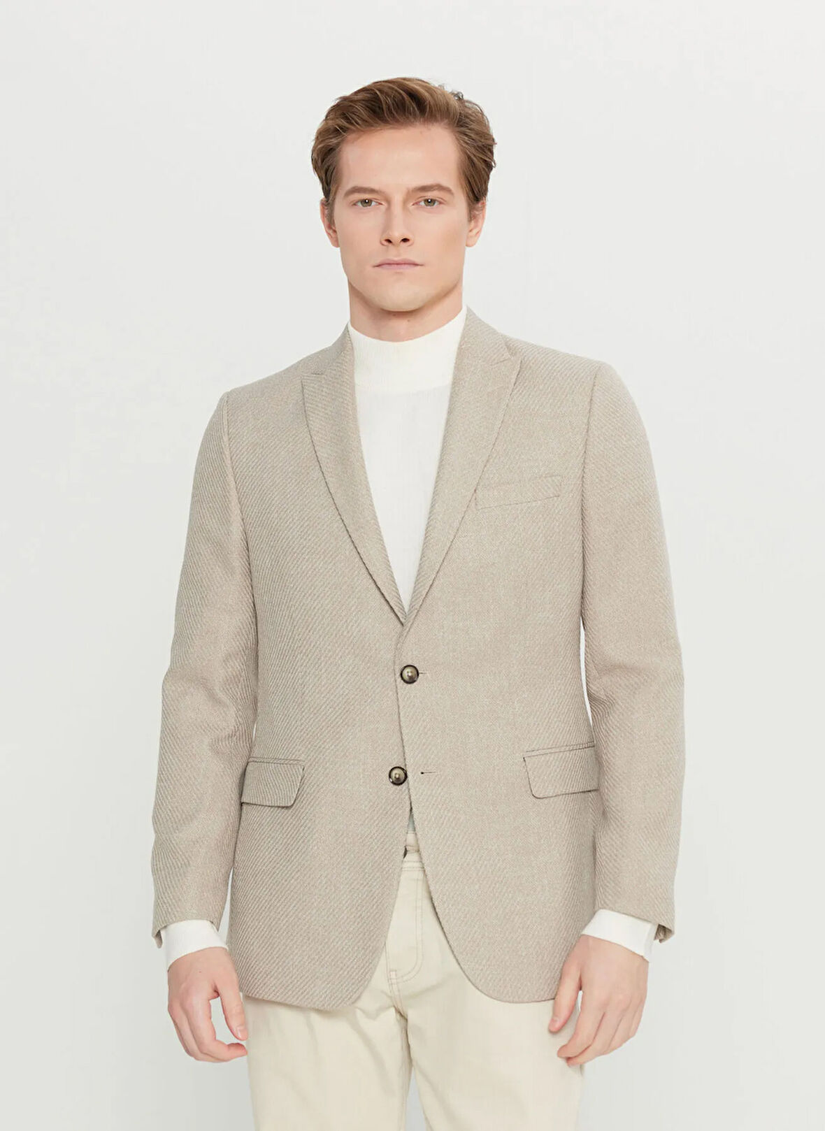 Altınyıldız Classics Slim Fit Bej Erkek Ceket ACE004261353_BEJ
