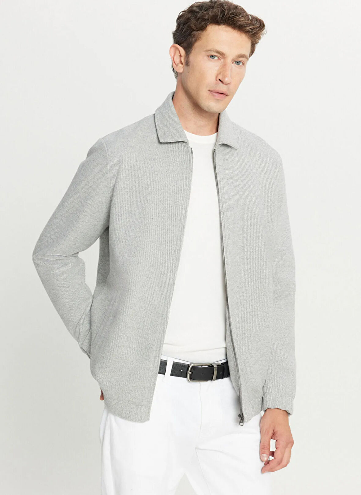 Altınyıldız Classics Gömlek Yaka Gri Erkek Sweatshırt ACE052261026_GRI