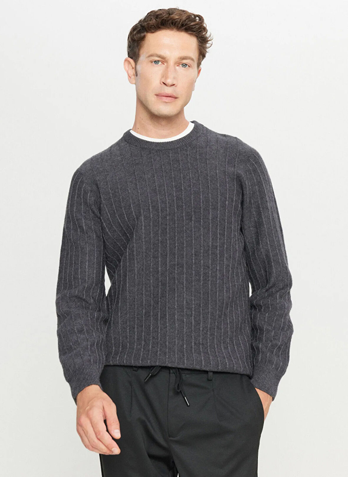 Altınyıldız Classics Bisiklet Yaka Standart Antrasit Erkek Kazak ACE049261479_ATR