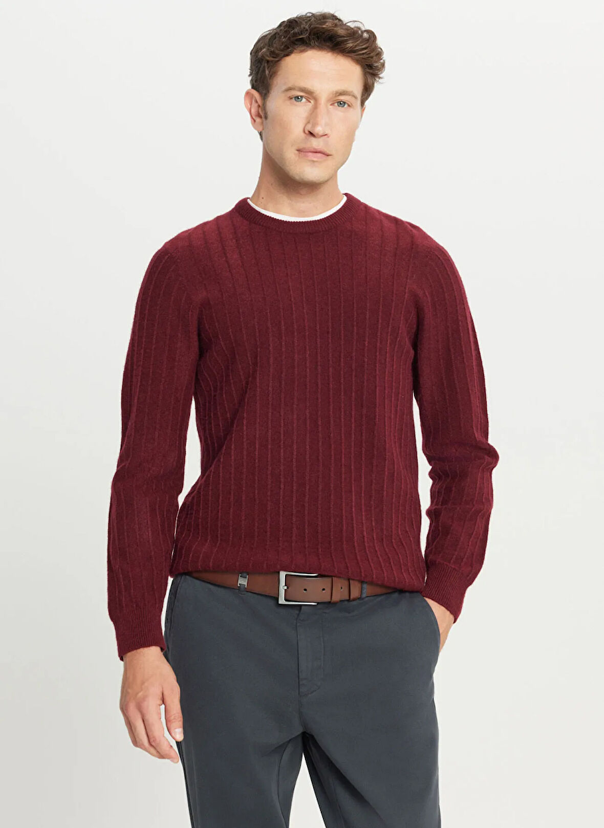 Altınyıldız Classics Bisiklet Yaka Standart Bordo Erkek Kazak ACE049261479_BRD