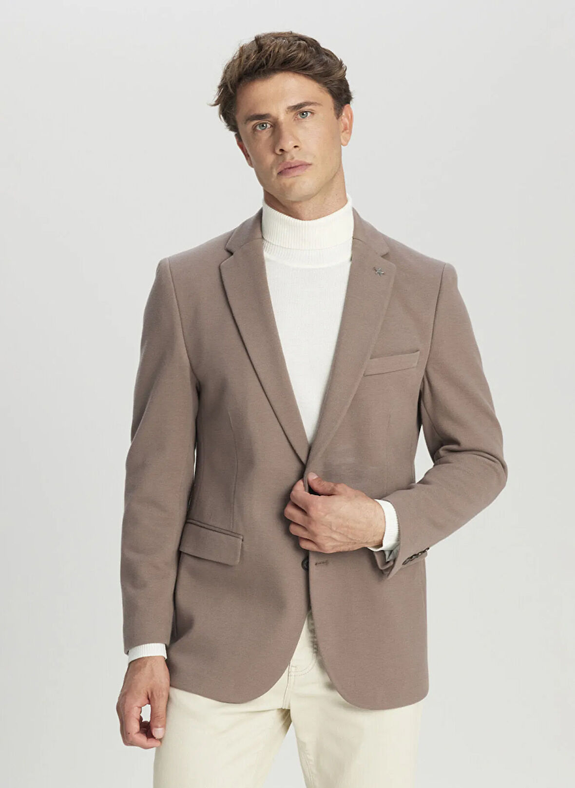 Altınyıldız Classics Slim Fit Vizon Erkek Ceket ACE004261321_VIZ