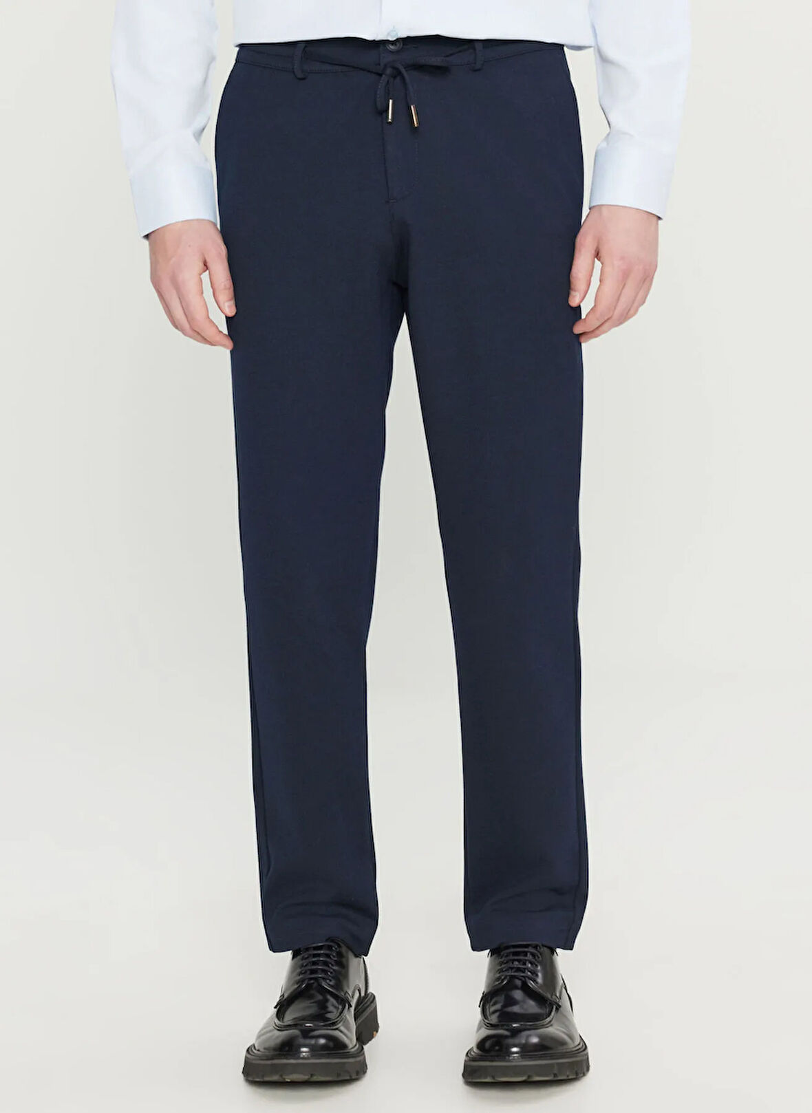 Altınyıldız Classics Bağlamalı Bel Dar Paça Jogger Lacivert Erkek Pantolon ACE001261527_LAC