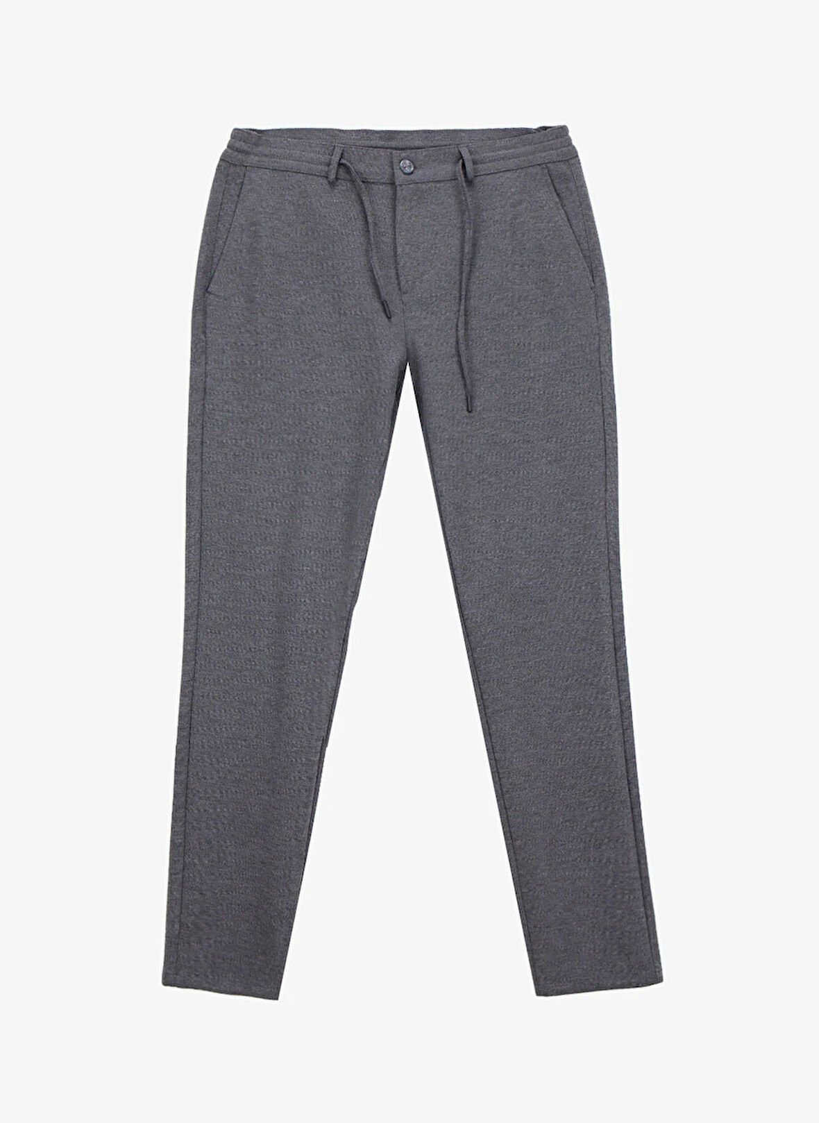 Altınyıldız Classics Bağlamalı Bel Dar Paça Jogger Gri Erkek Pantolon ACE001261530_GRI