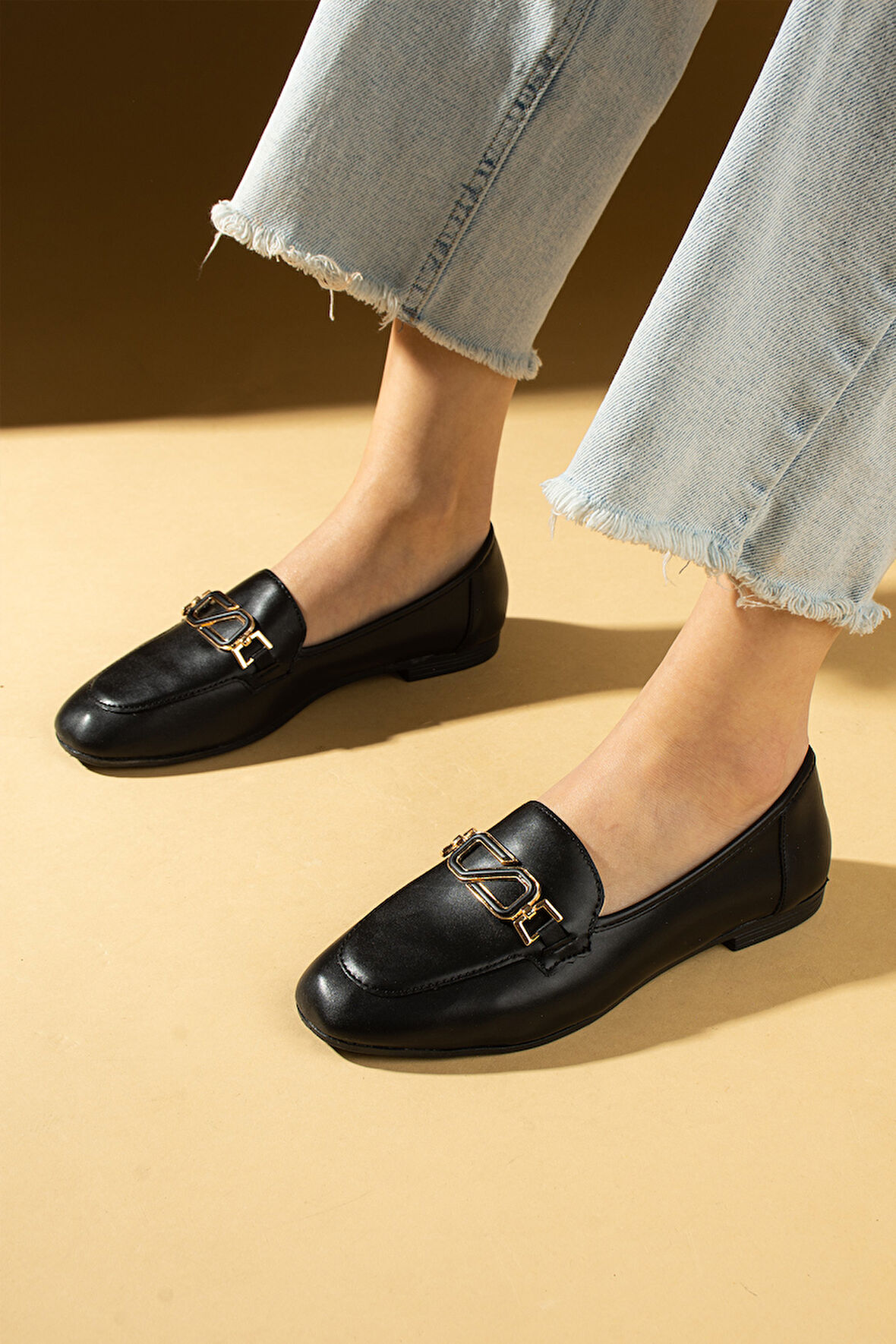 Pembe Potin Toka Detaylı Anatomik Taban Kadın Babet 57-35-25