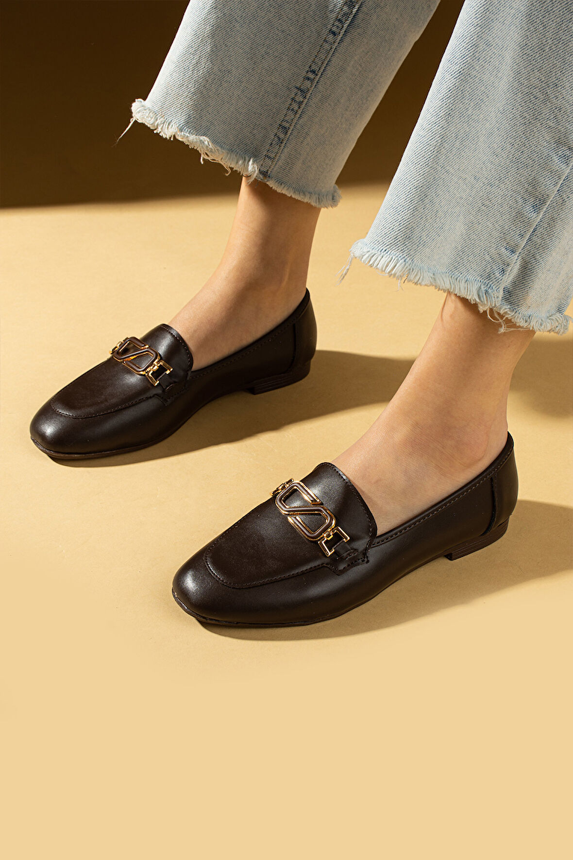 Pembe Potin Toka Detaylı Anatomik Taban Kadın Babet 57-35-25