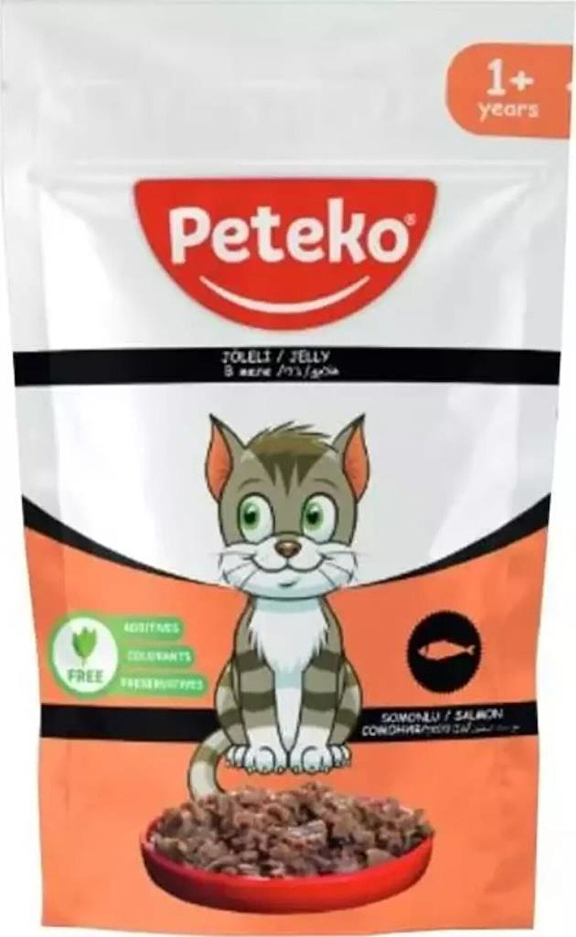 Peteko Pouch Jelly Somonlu Kedi Konserve 85 Gr