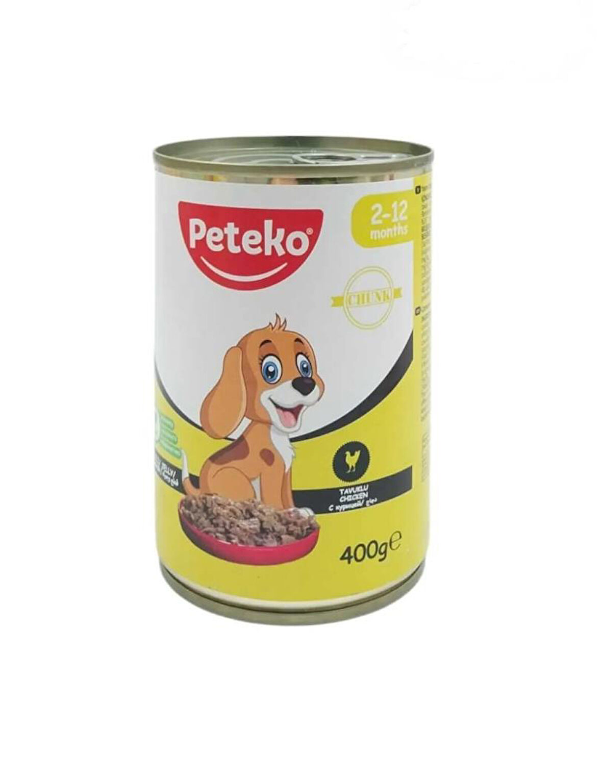 Peteko Puppy Tavuklu Yavru Köpek Konserve 400Gr