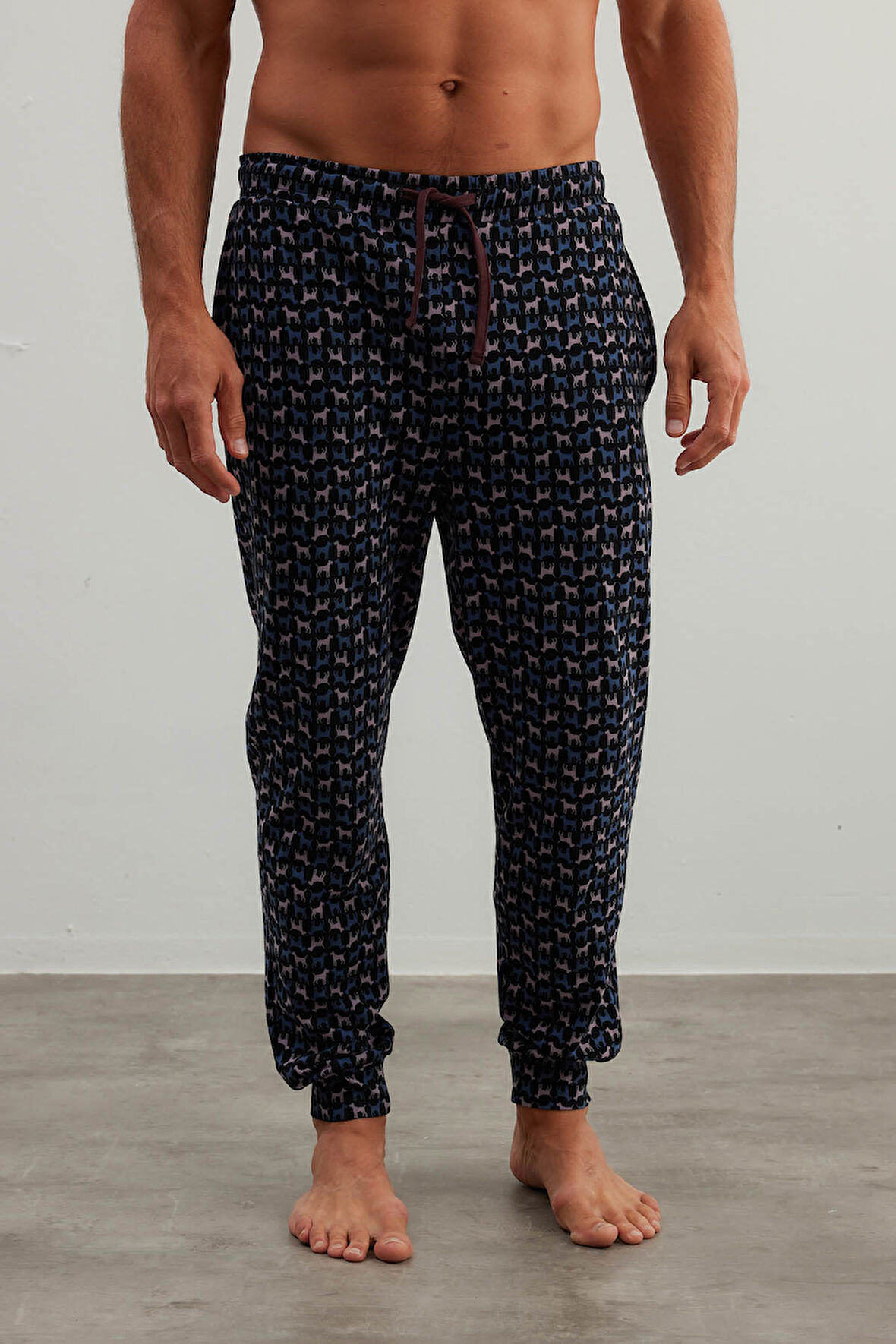 Erkek Pamuklu Cepli Uzun Pijama Altı