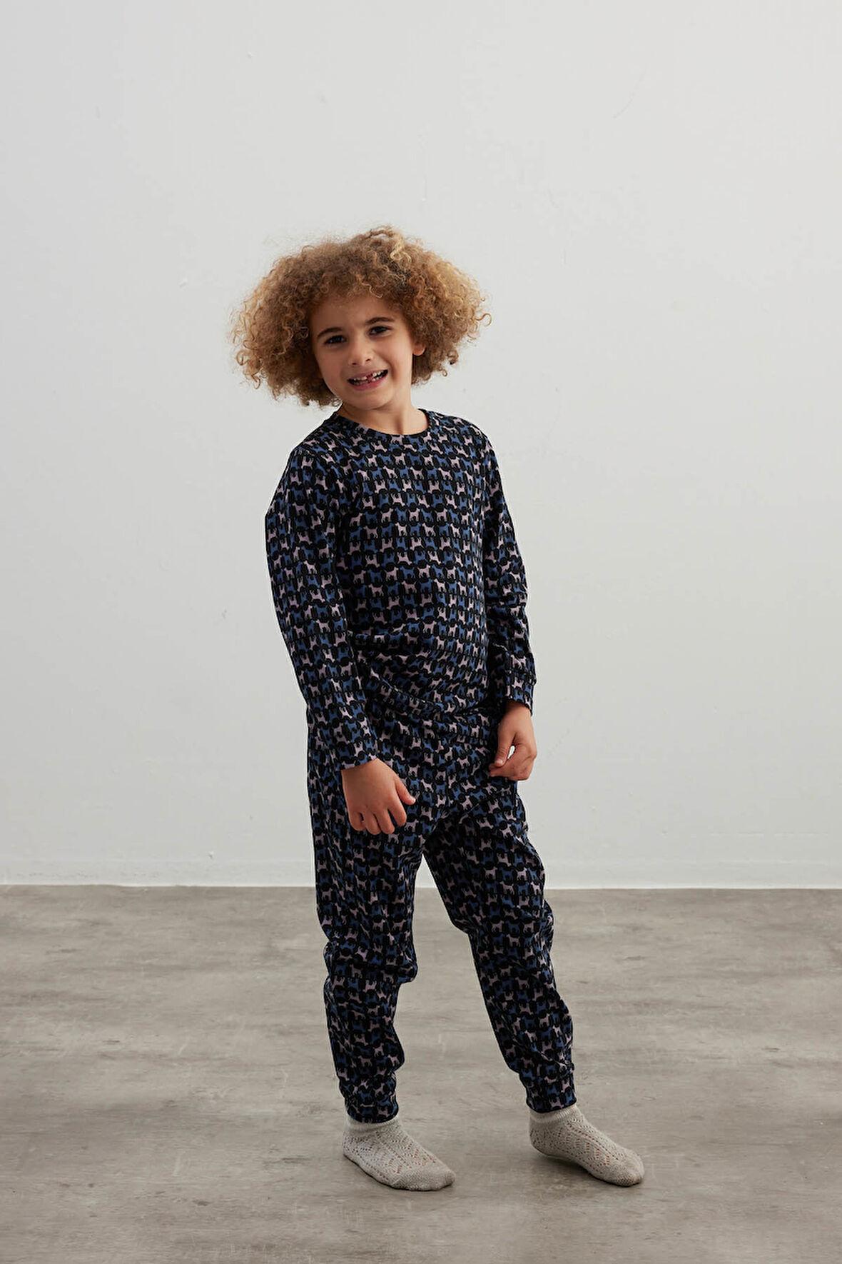 Erkek Çocuk Pamuklu Uzun Kollu Pijama Takımı