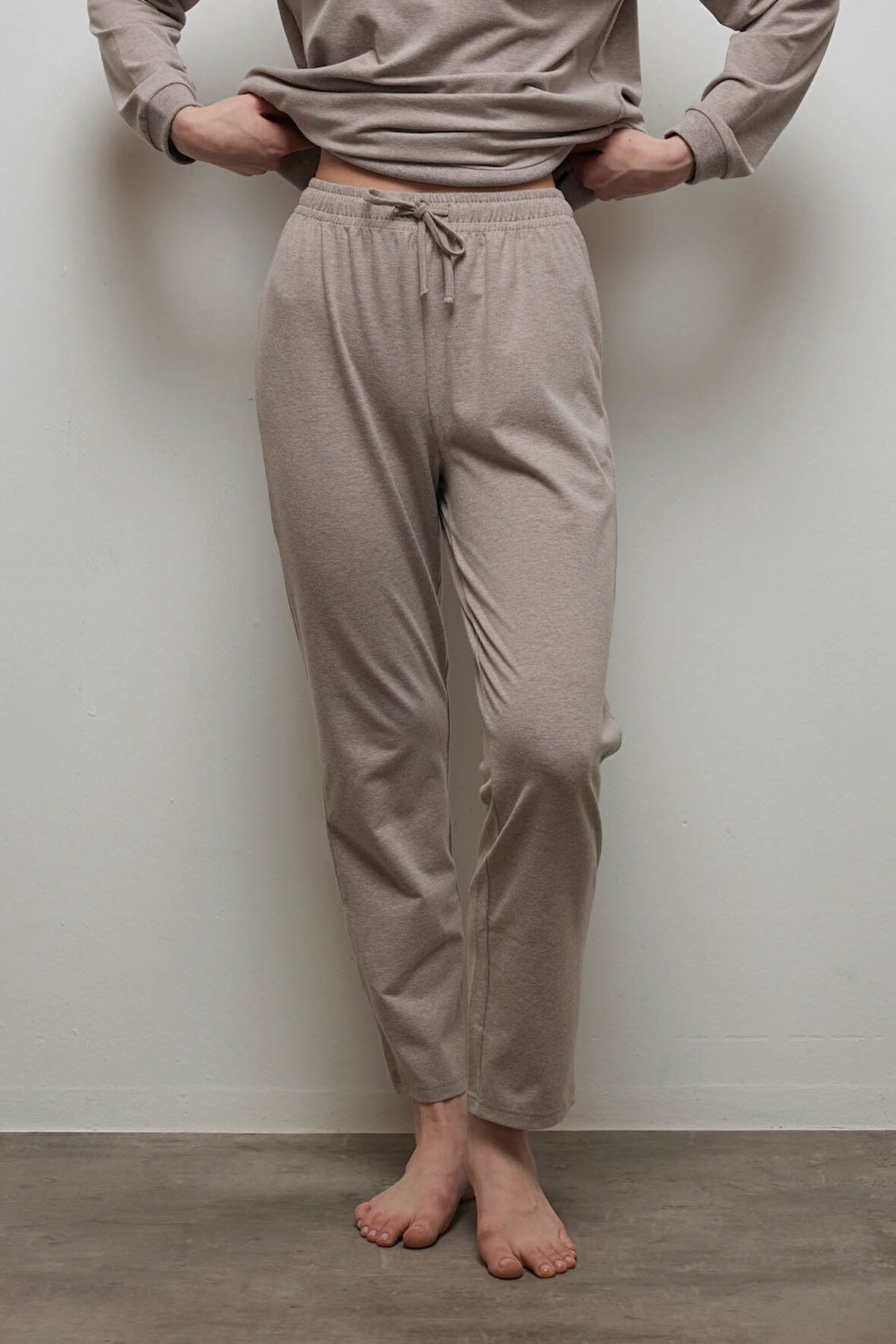 Kadın Pamuklu Uzun Pijama Altı