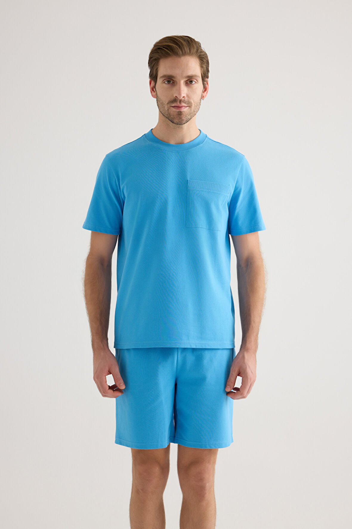 Erkek Pamuklu Pique Cepli Kısa Kol T-shirt
