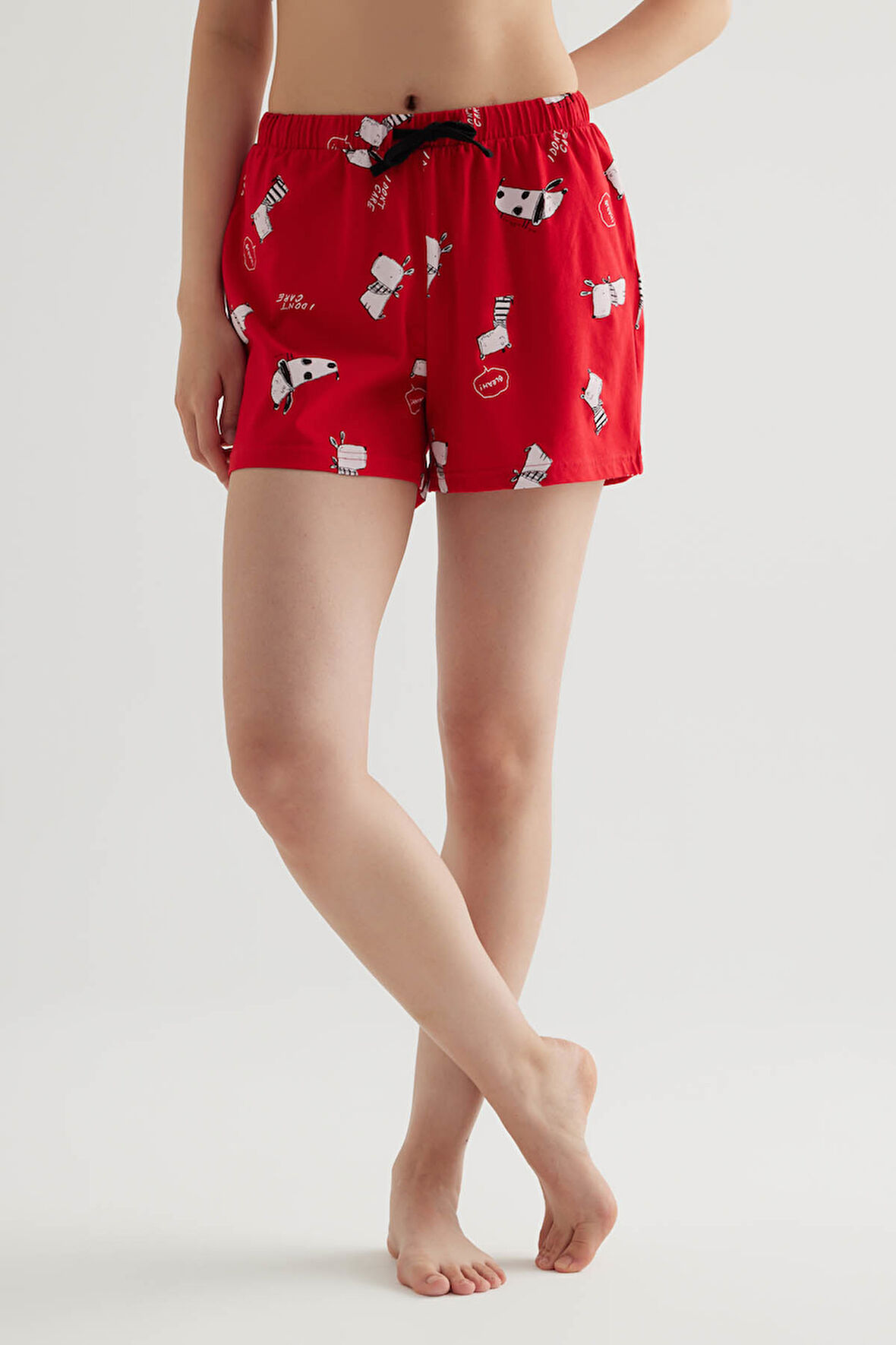 Kadın Pamuklu Şort Pijama Altı