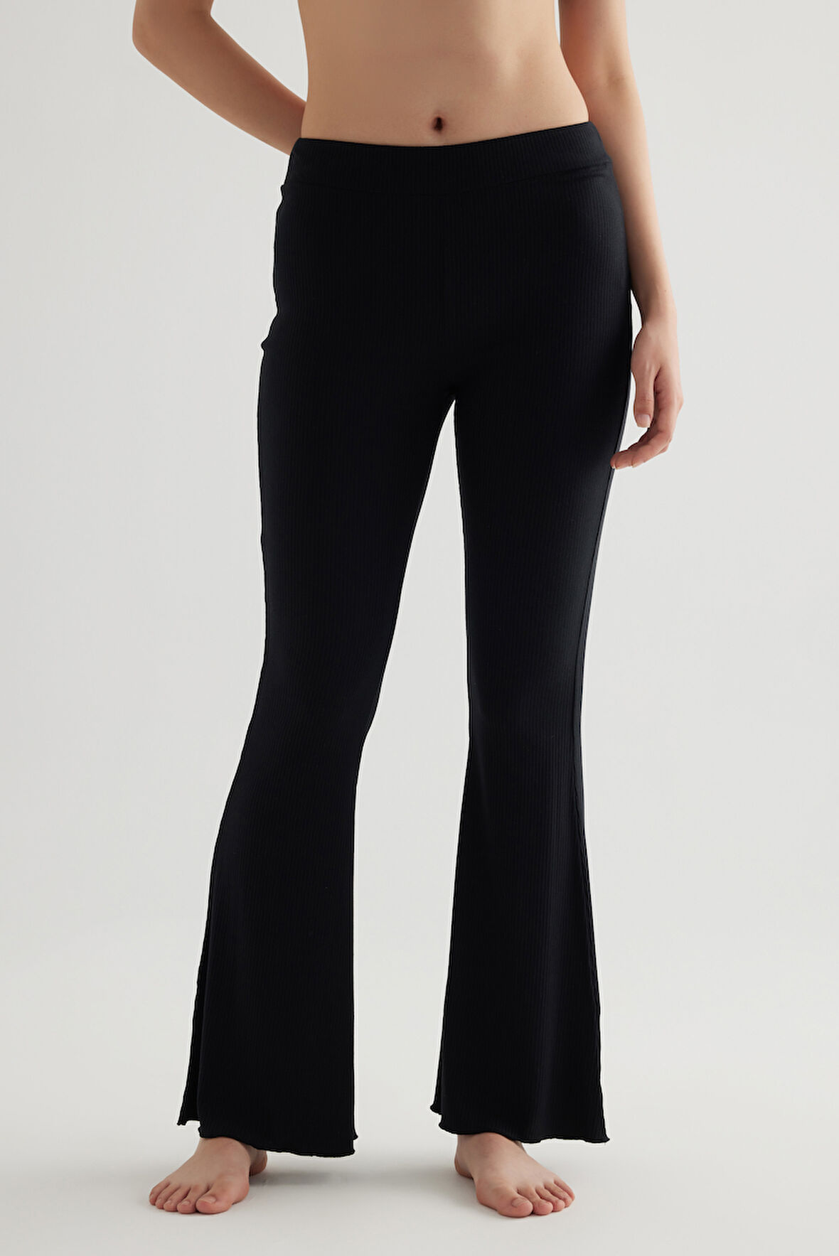 Kadın Modal Kaşkorse İspanyol Paça Uzun Pantolon