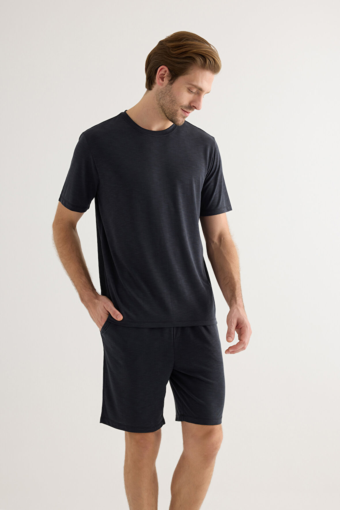 Erkek Modal Kısa Kollu T-shirt