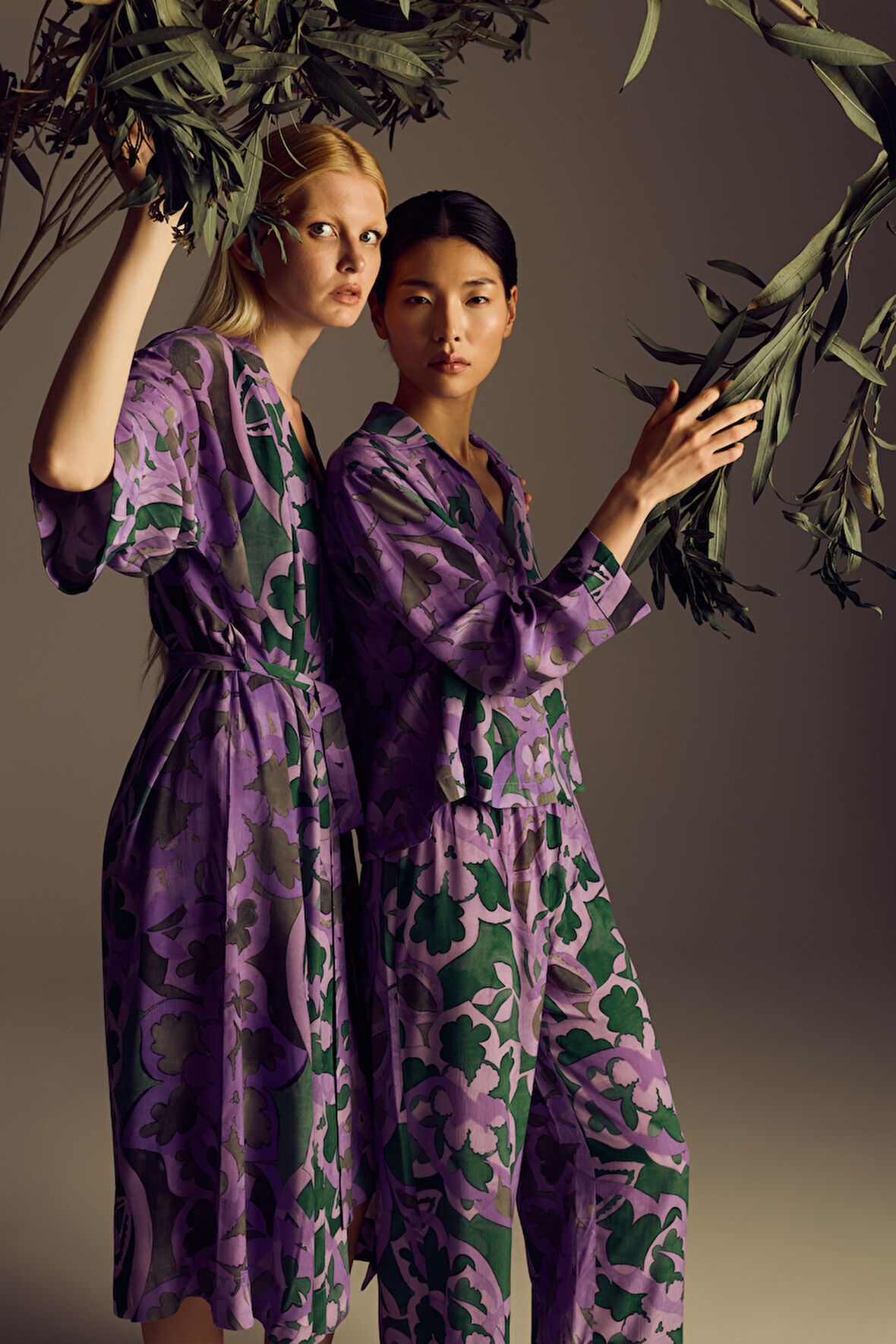 Kadın Vegan Dokuma Uzun Kollu Gömlek