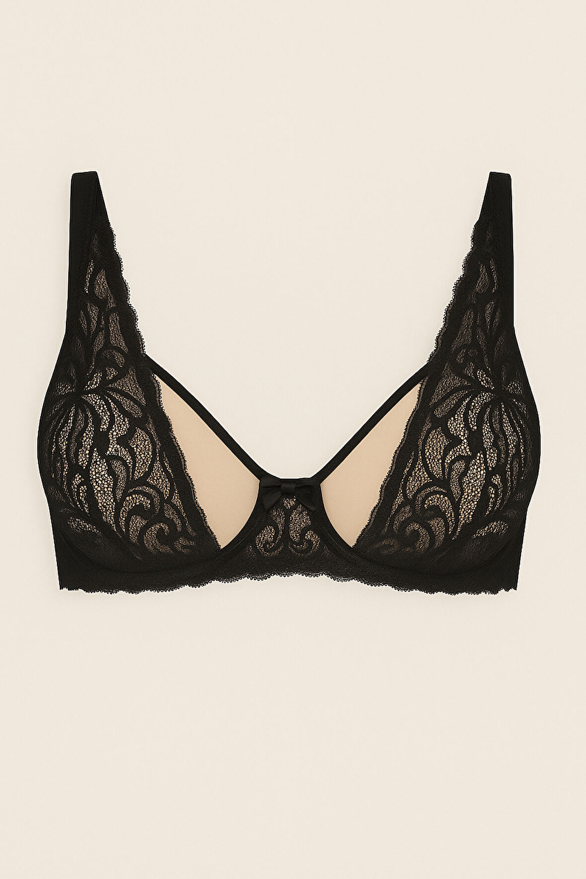 Kadın Dantelli Balenli Kapsız Sütyen