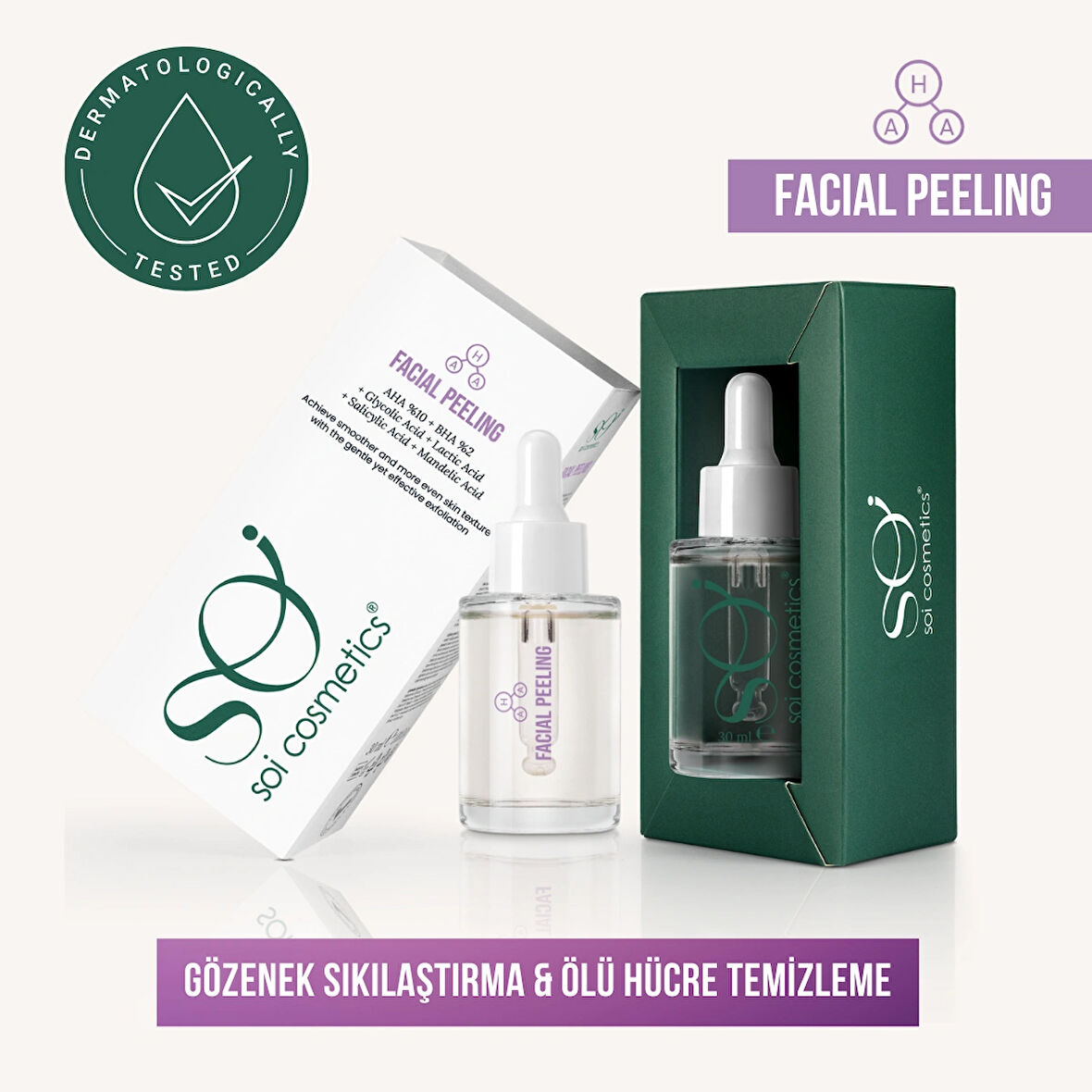 AHA & BHA Yenileyici Peeling Serumu – Gözenek Sıkılaştırıcı & Mat Ton Arındırma