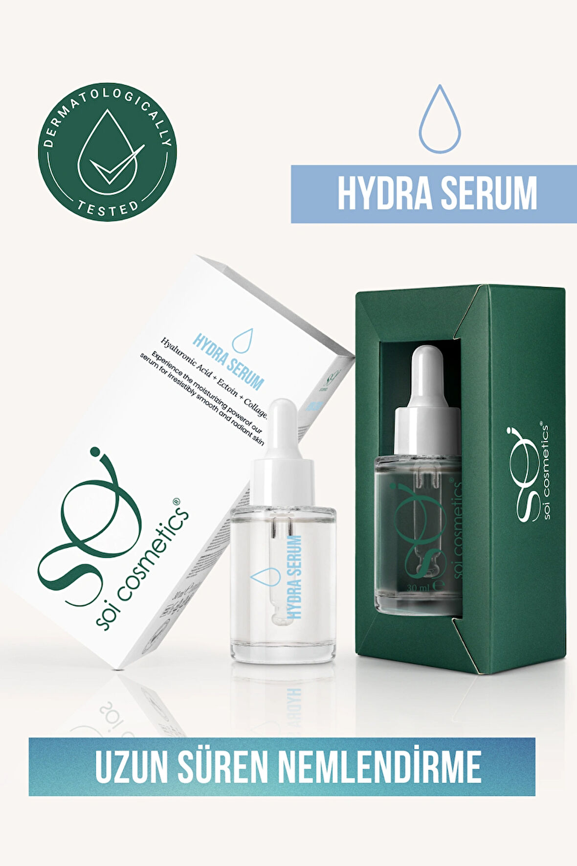Hydra Yüz Serumu | Yoğun Nem & Pürüzsüzlük – Ectoin & Hyaluronik Asit İçerikli
