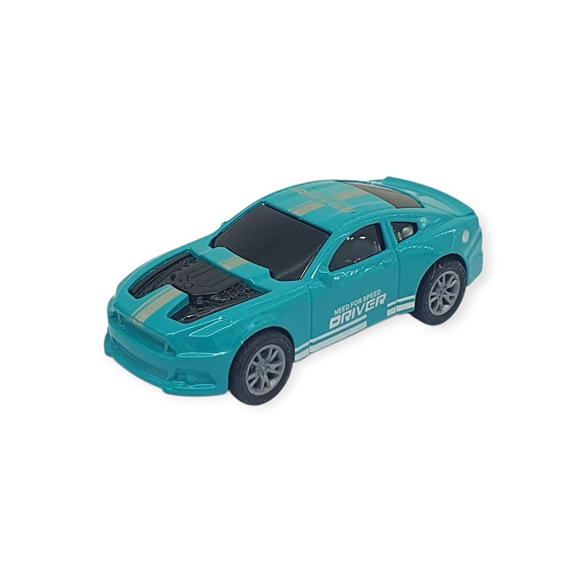Çek Bırak Metal Küçük Arabalar 8 cm - SH40031 - Turkuaz Need For Speed