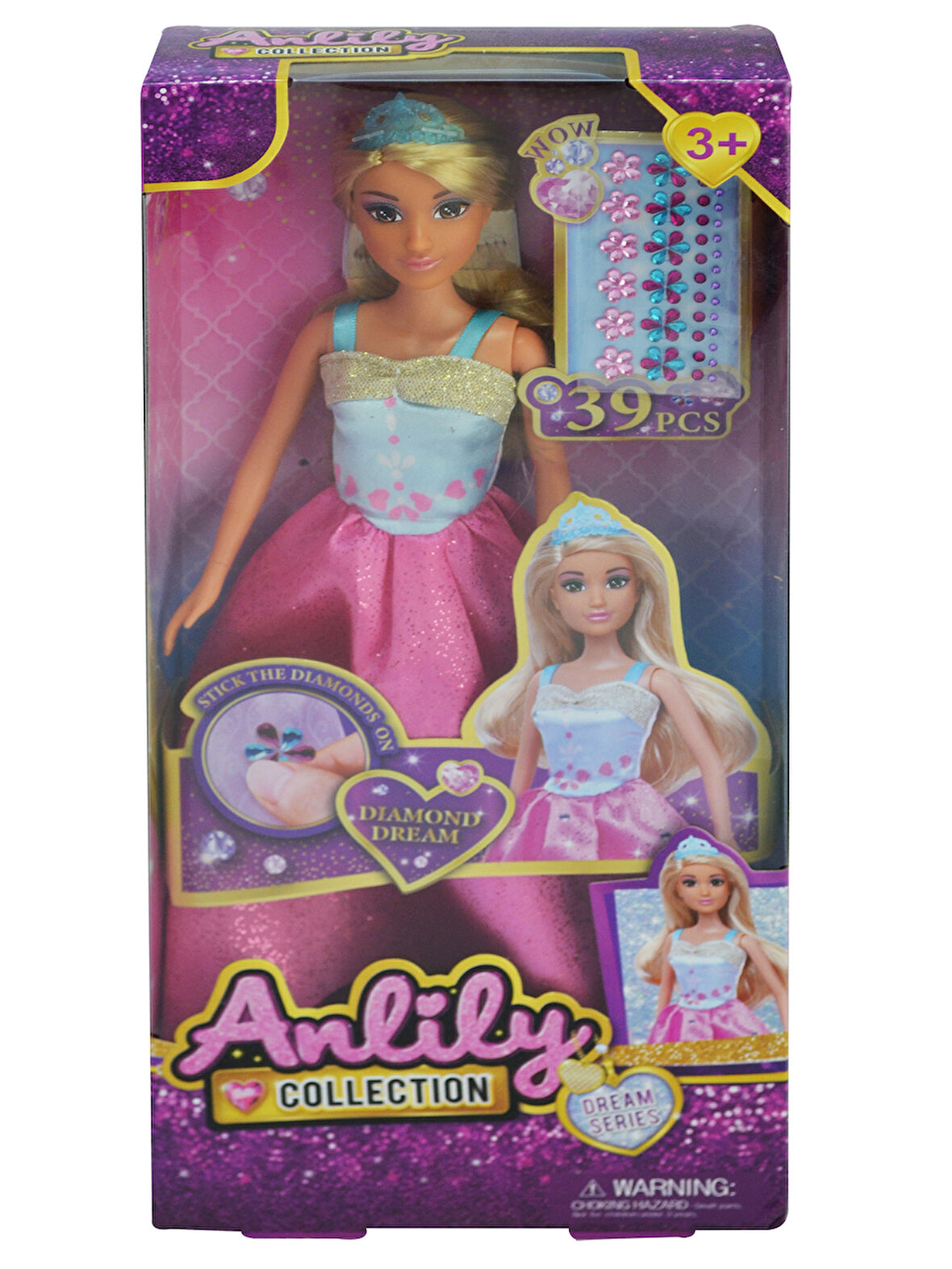 Anlily Elbisesi Süslenebilen Oyuncak Bebek Pembe