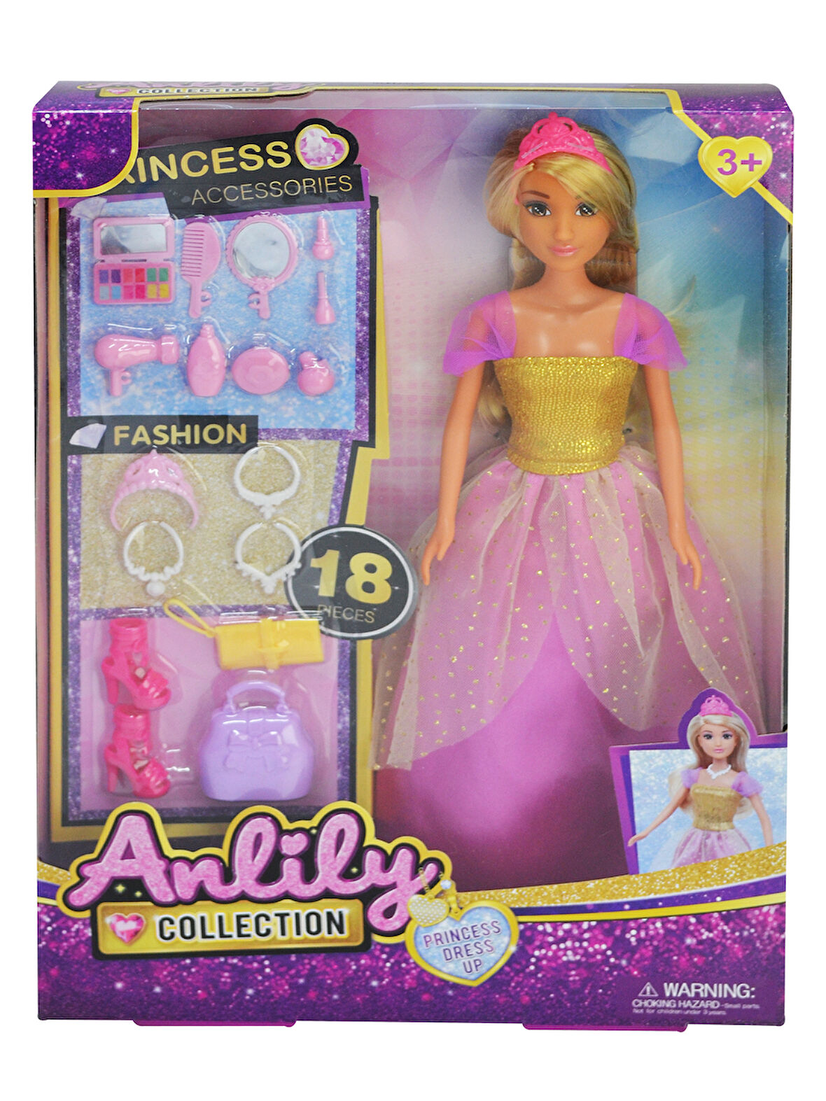Anlily Bebek Makyaj ve Aksesuar Seti Pembe