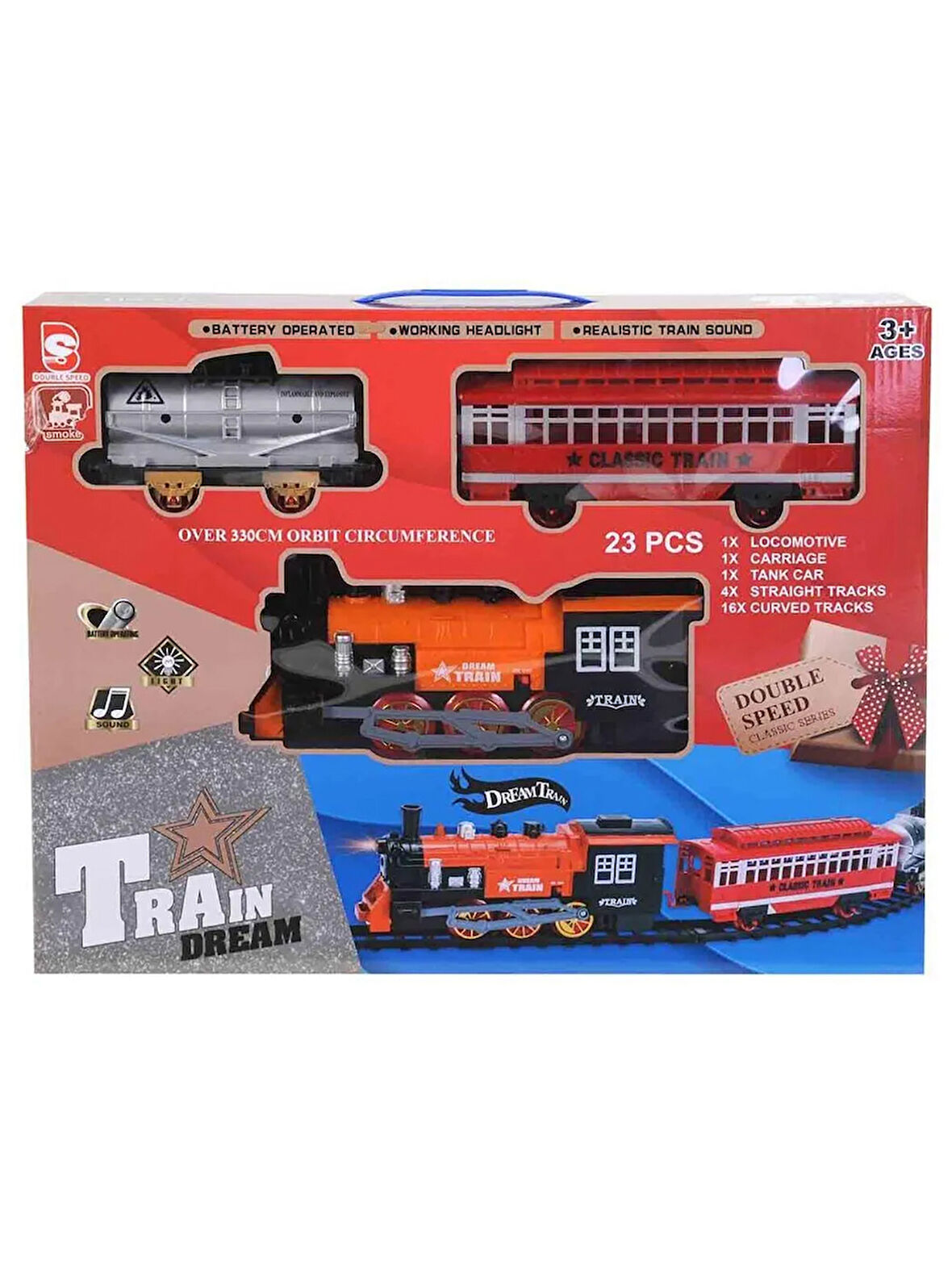 Seher Oyuncak Sesli ve Işıklı Buharlı Tren Kırmızı
