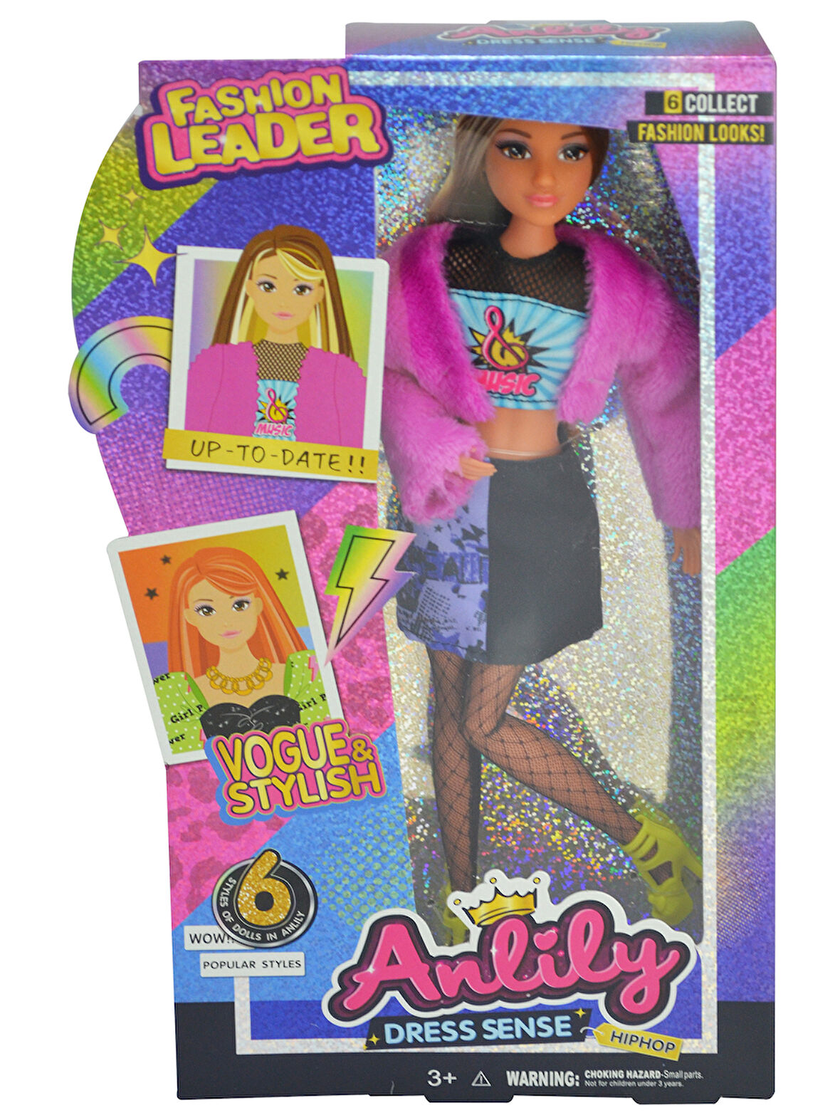 Anlily Moda İkonu Oyuncak Bebek Siyah