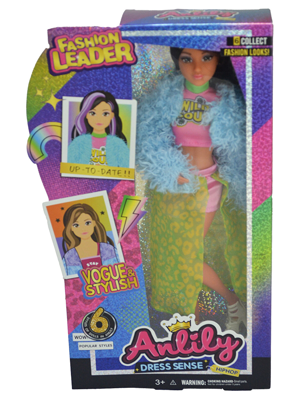 Anlily Moda İkonu Oyuncak Bebek Mavi