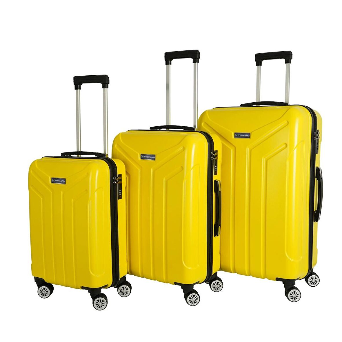 Vegmann Vela Sarı 3 lü Valiz Seti