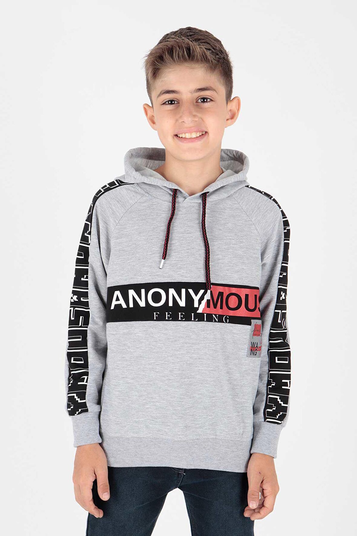 Erkek Çocuk Anonymous Baskılı Trend Sweatshirt Ak15177