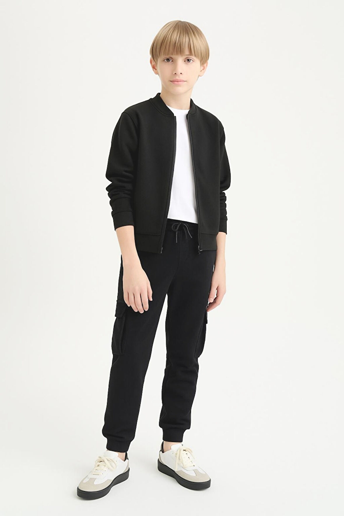 Erkek Çocuk Basic Kargo Cepli Jogger Paça Okul Eşofman Altı AK2322-1