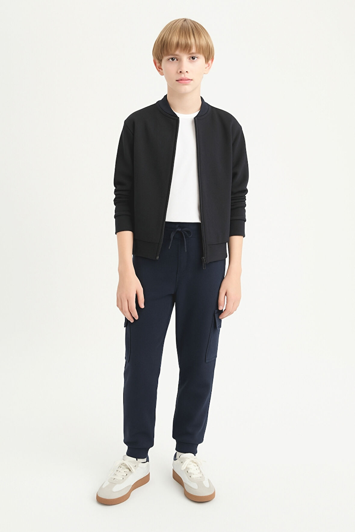 Erkek Çocuk Basic Kargo Cepli Jogger Paça Okul Eşofman Altı AK2322-1