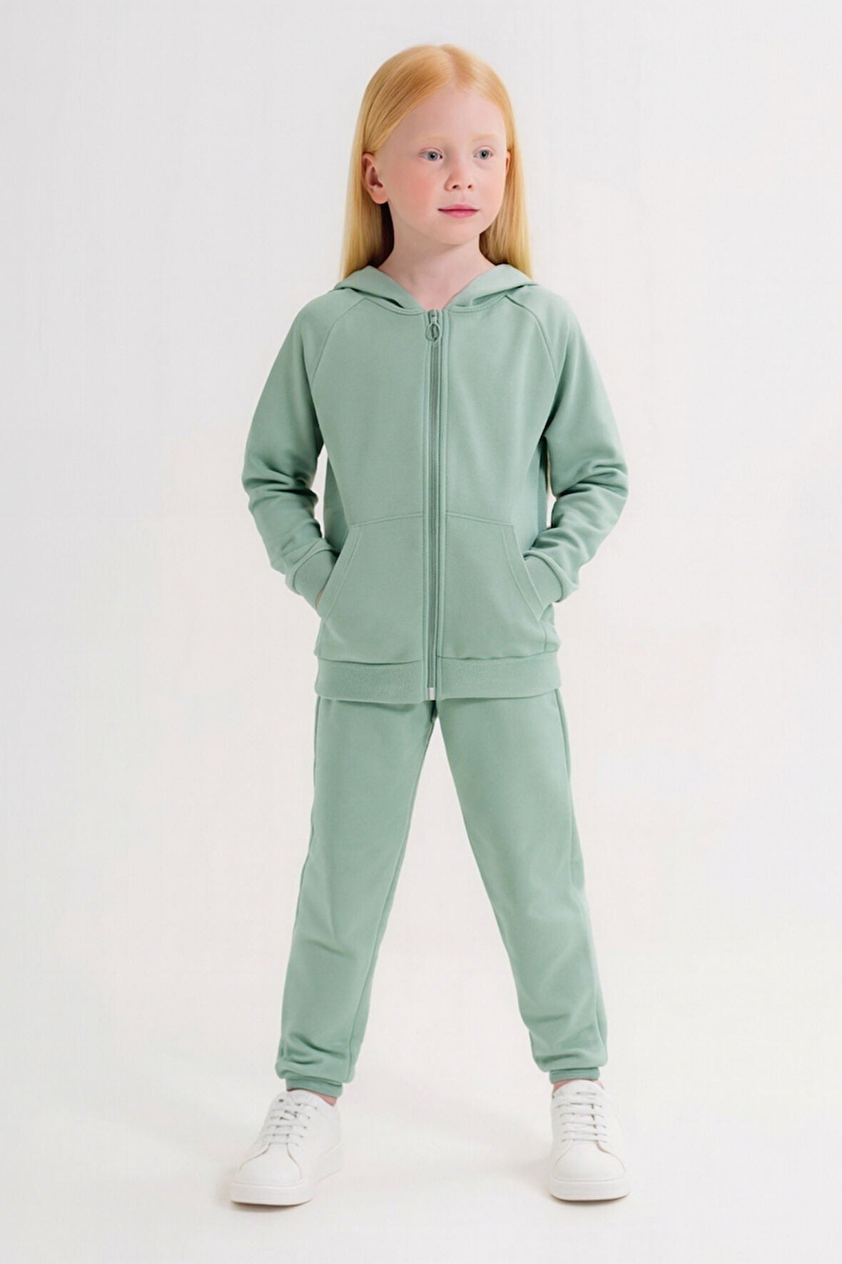 Kız - Erkek Çocuk Basic Fermuarlı Okul Eşofman Takımı Ak0785