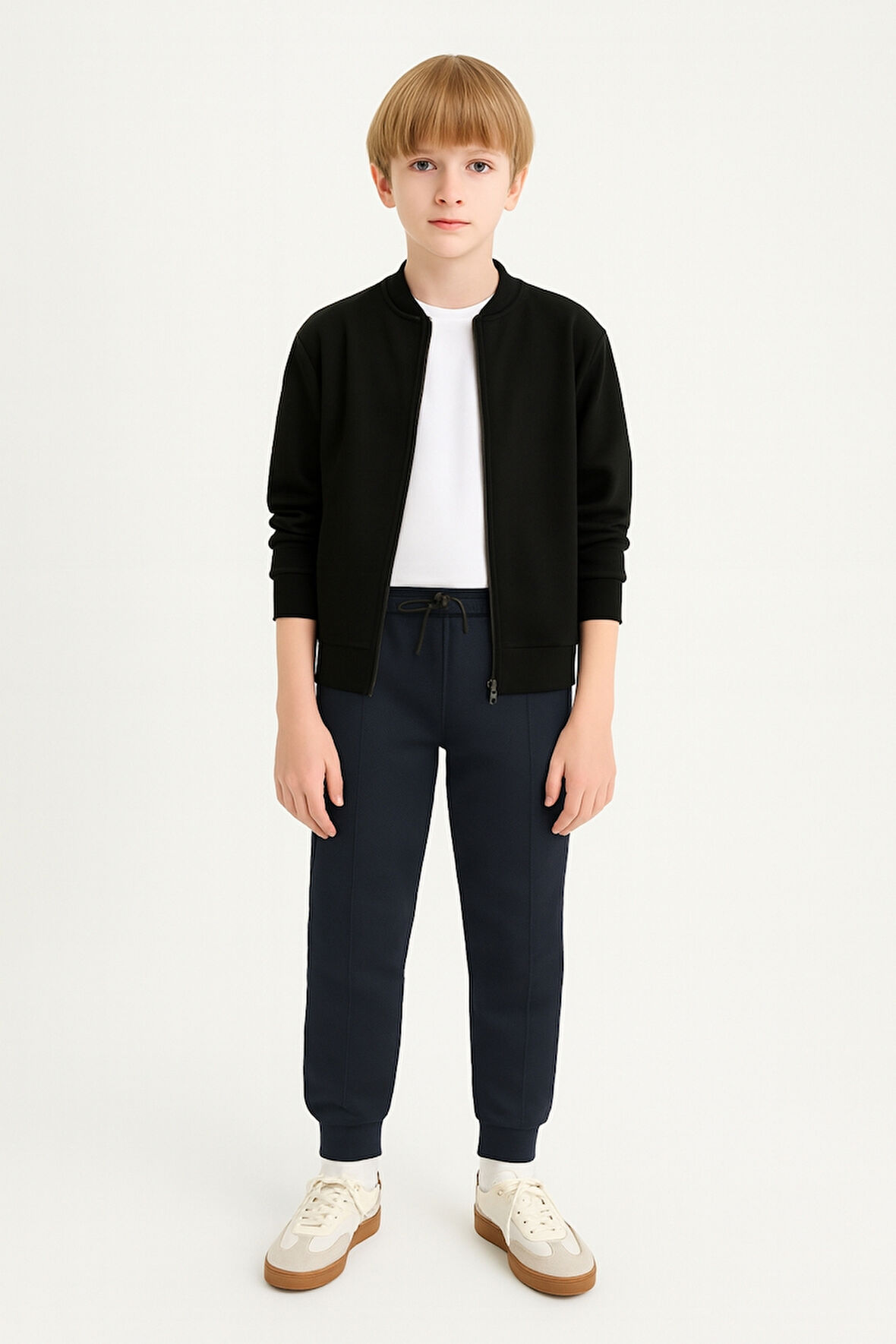 Erkek Çocuk Basic Waffle Kumaş Okul Eşofman Altı Ak2432