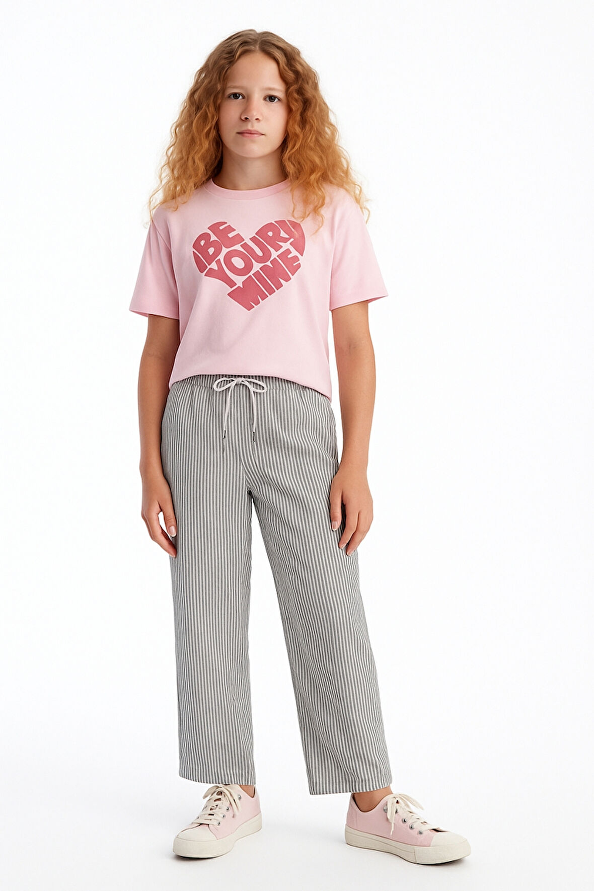 Kız Çocuk Basic Waffle Kumaş Suyolu Mevsimlik Tek Alt Ak2515-1