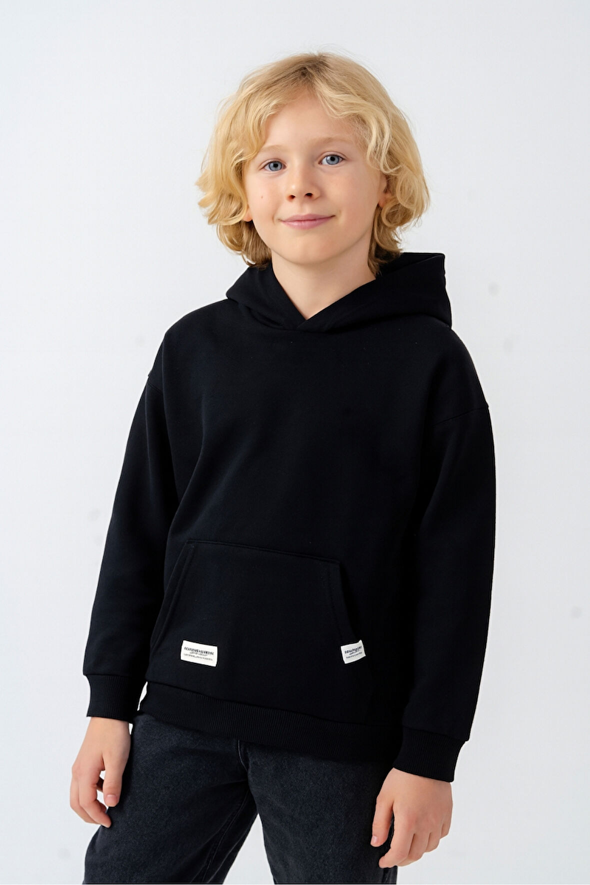 Erkek Çocuk Basic Kalın 3 İplik Kışlık Okul Sweat Ak5315