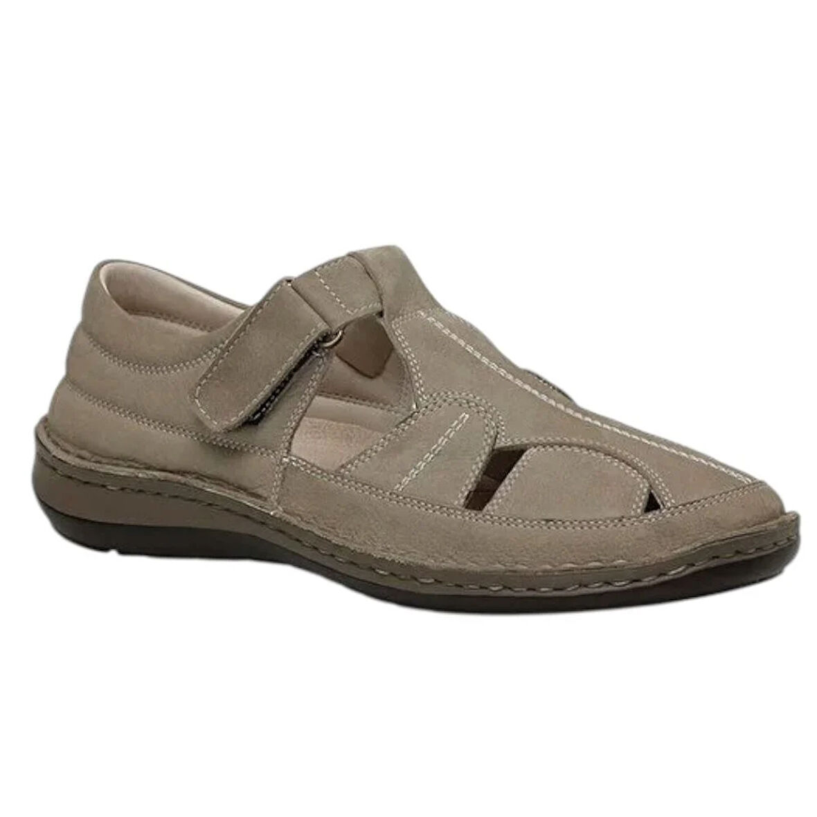 Polaris 107408N 4FX Kum Erkek Comfort Deri Sandalet