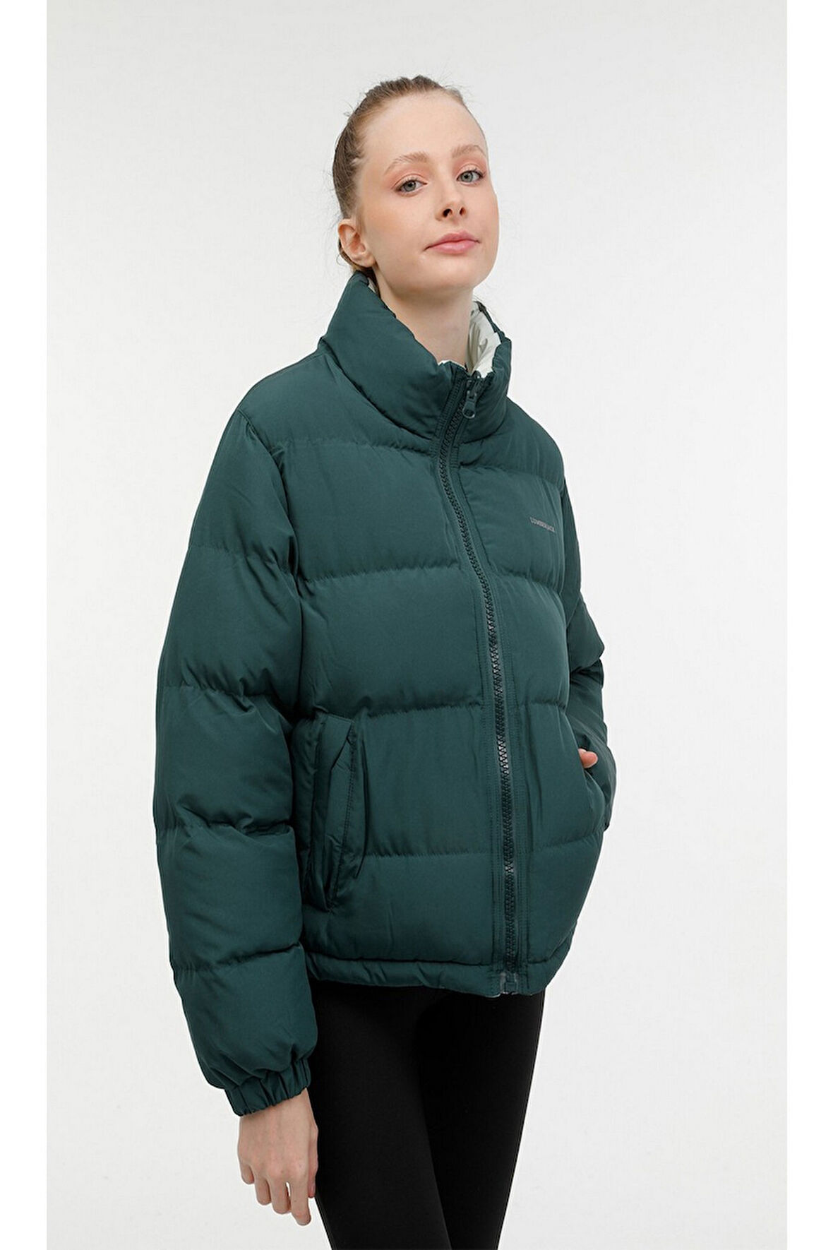 WL ELISA 2GF724 3PR Çift Taraflı Yeşil Kadın Mont