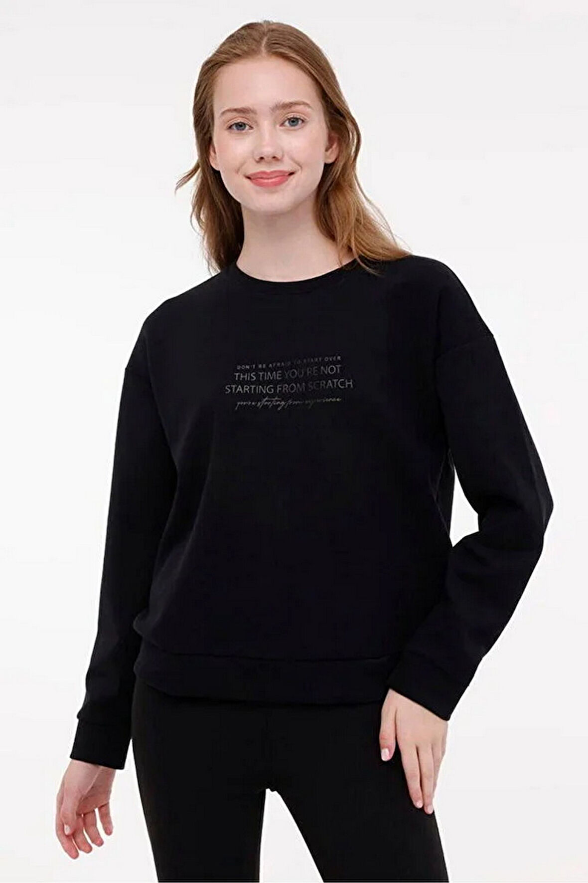WL CARLA-B 16 4PR Siyah Kadın Sweatshirt