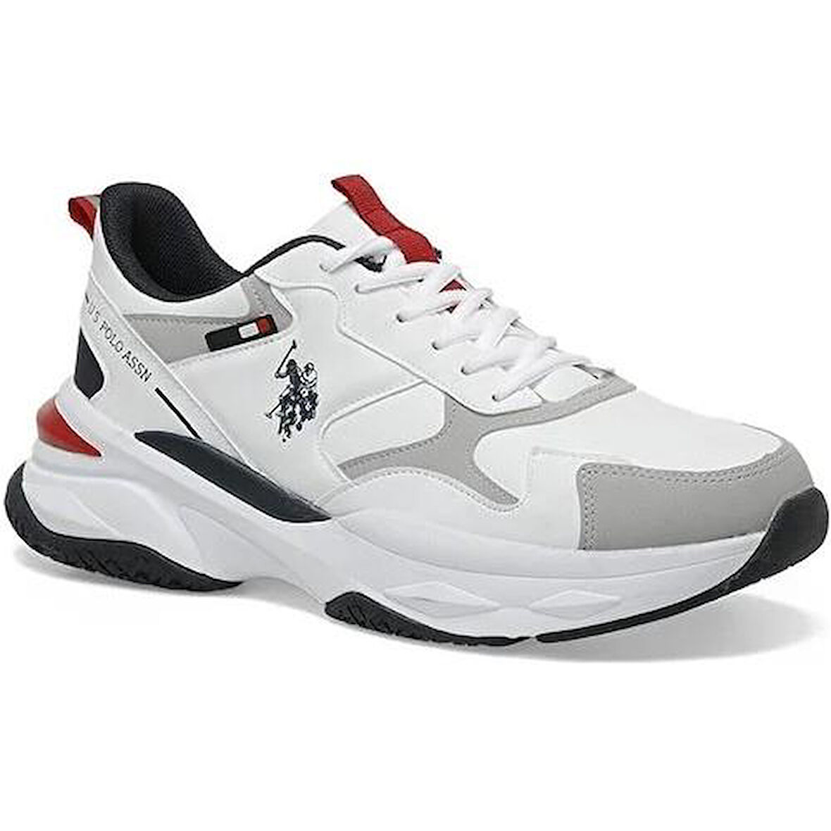 U.S.POLO ASSN SOLIDAR 4PR BEYAZ COMFORT CASUAL ANATOMİK SPOR AYAKKABI