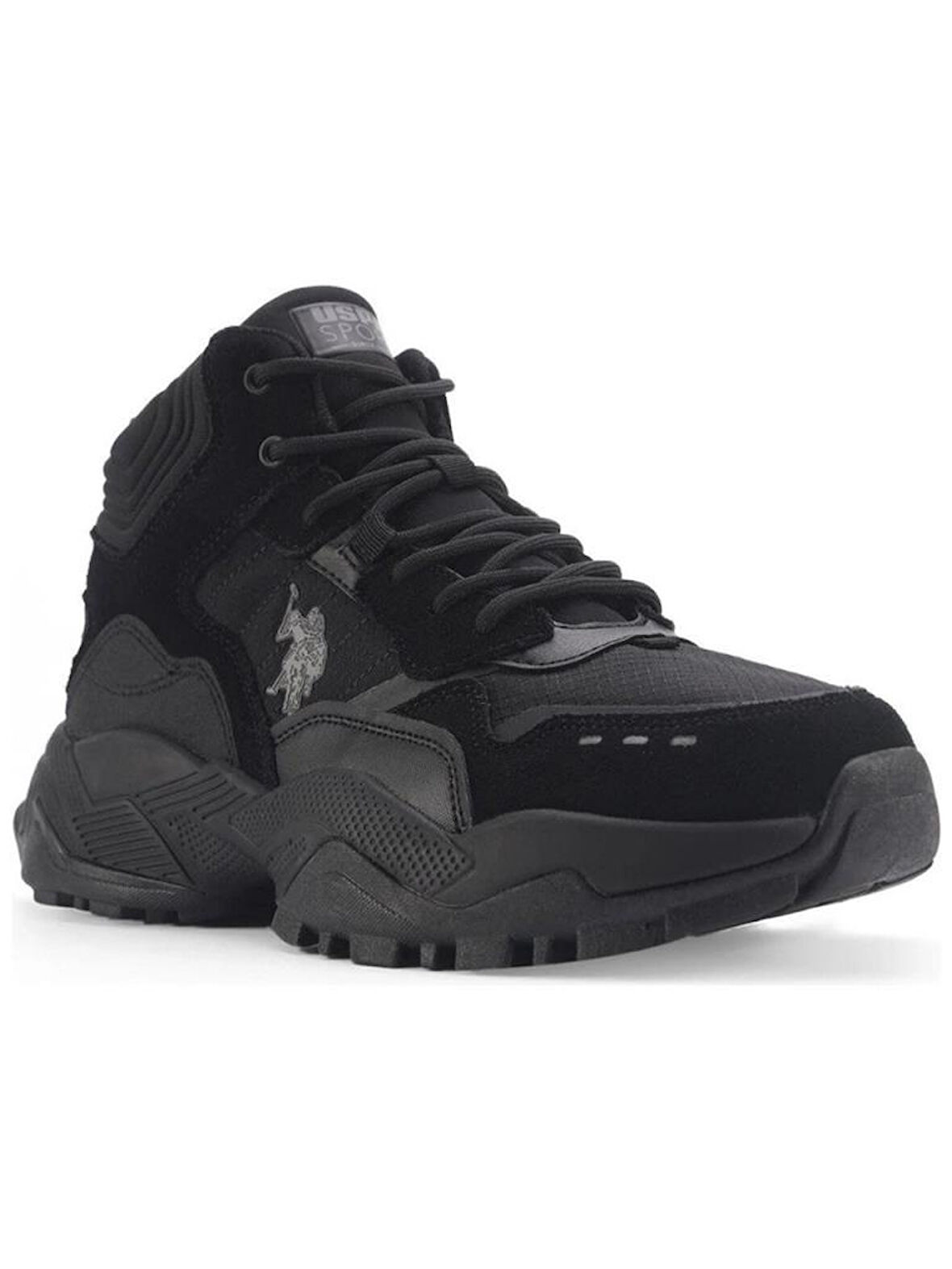 U.S.POLO ASSN YOTA HI 4PR SİYAH SİYAH COMFORT CASUAL ANATOMİK SPOR AYAKKABISI