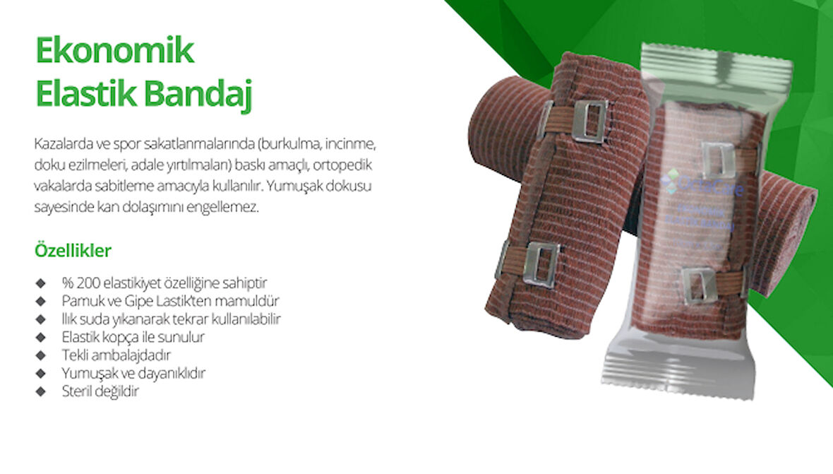 Medikalcim  Ekonomik Elastik Bandaj 12cm x 3,5m  1 Adet