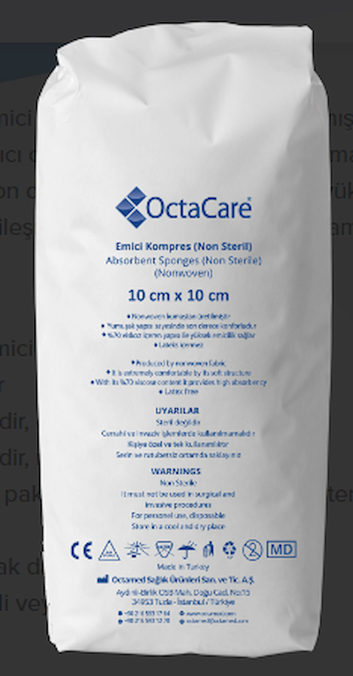 Medikalcim  Emici Kompres 4 Kat Non Steril 10cm x 10cm 200 Adet