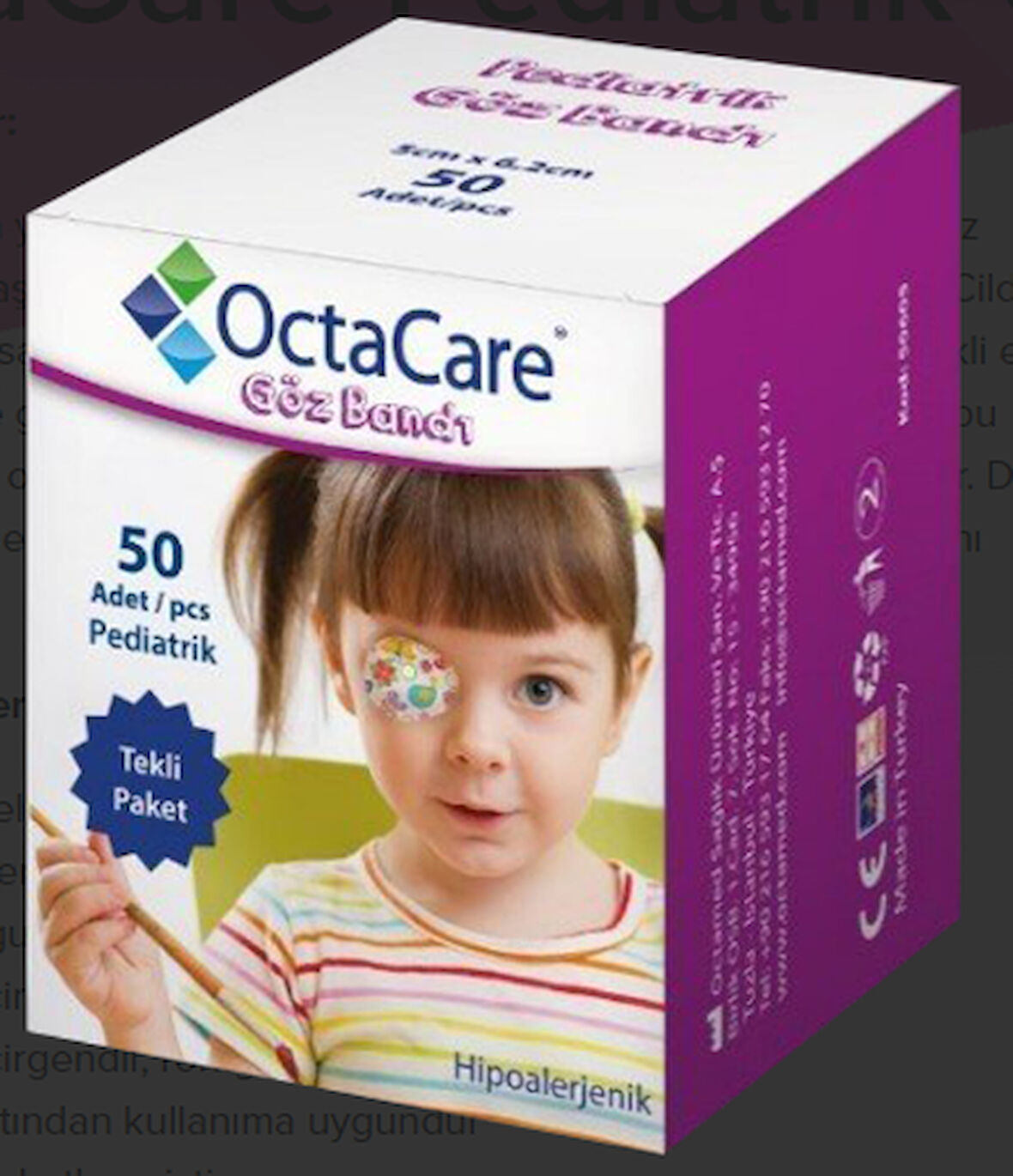 Medikalcim  Pediatrik Göz Pedi Kız 5 cm x 6,2 cm 20 Adet