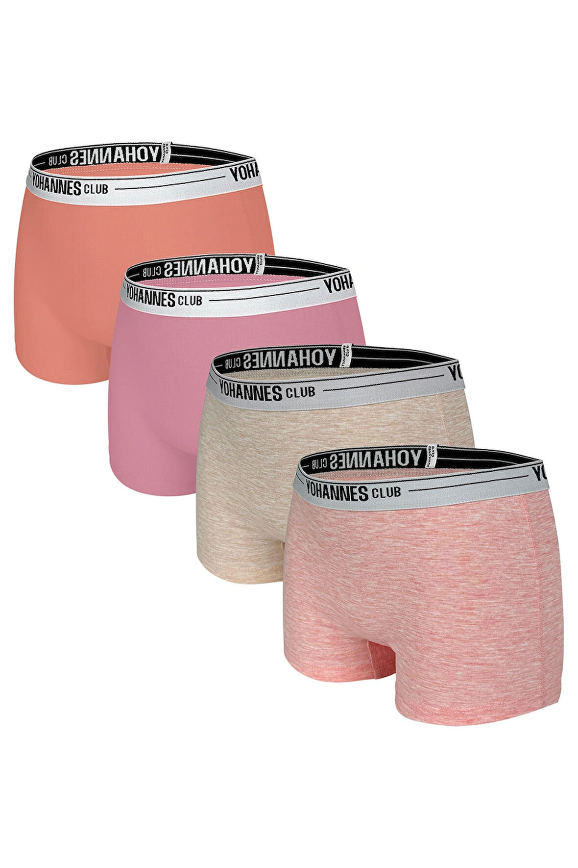 Yohannes Club, Kız Çocuk, Pamuklu Boyshort(boxer), 4'lü Paket, Karışık Renkli