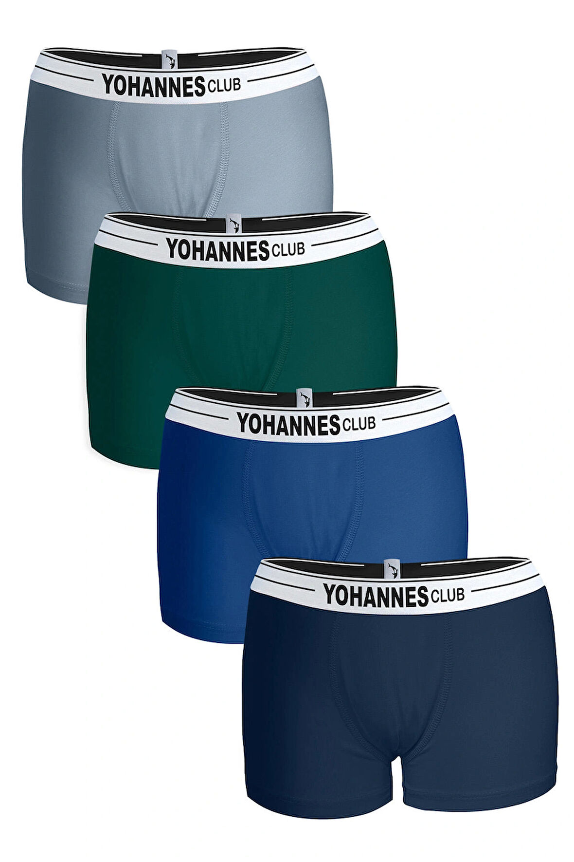 Yohannes Club, Erkek Çocuk, Pamuklu Boxer, 4'lü Paket, Çok Renkli