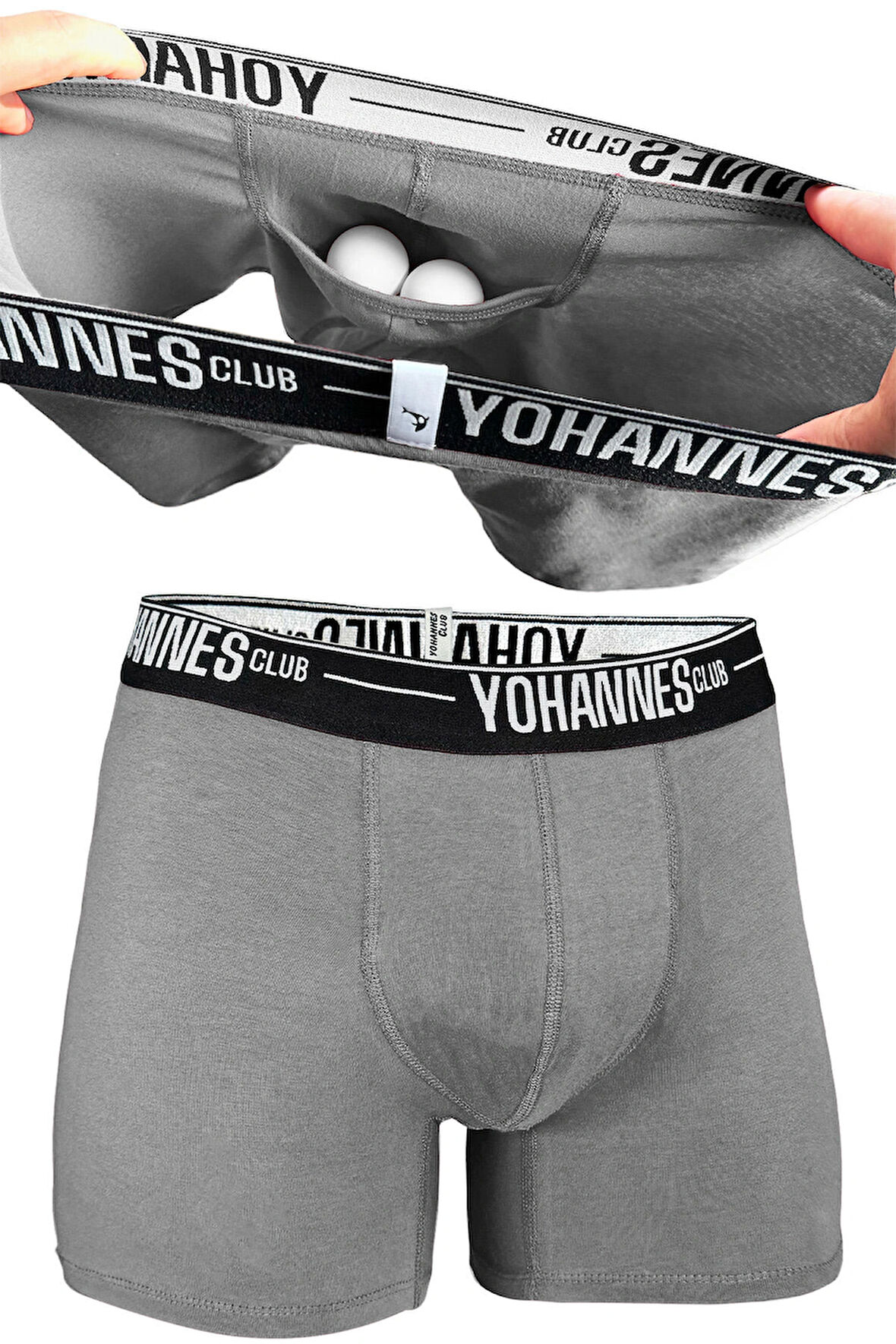 Yohannes Club, Erkek Özel Keseli Pamuklu Boxer, Renk Seçenekli, Tekli Paket