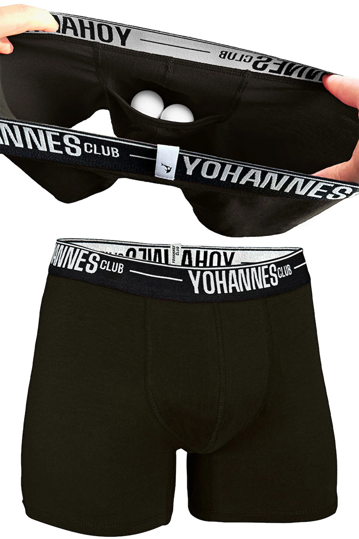 Yohannes Club, Erkek Özel Keseli Pamuklu Boxer, Renk Seçenekli, Tekli Paket